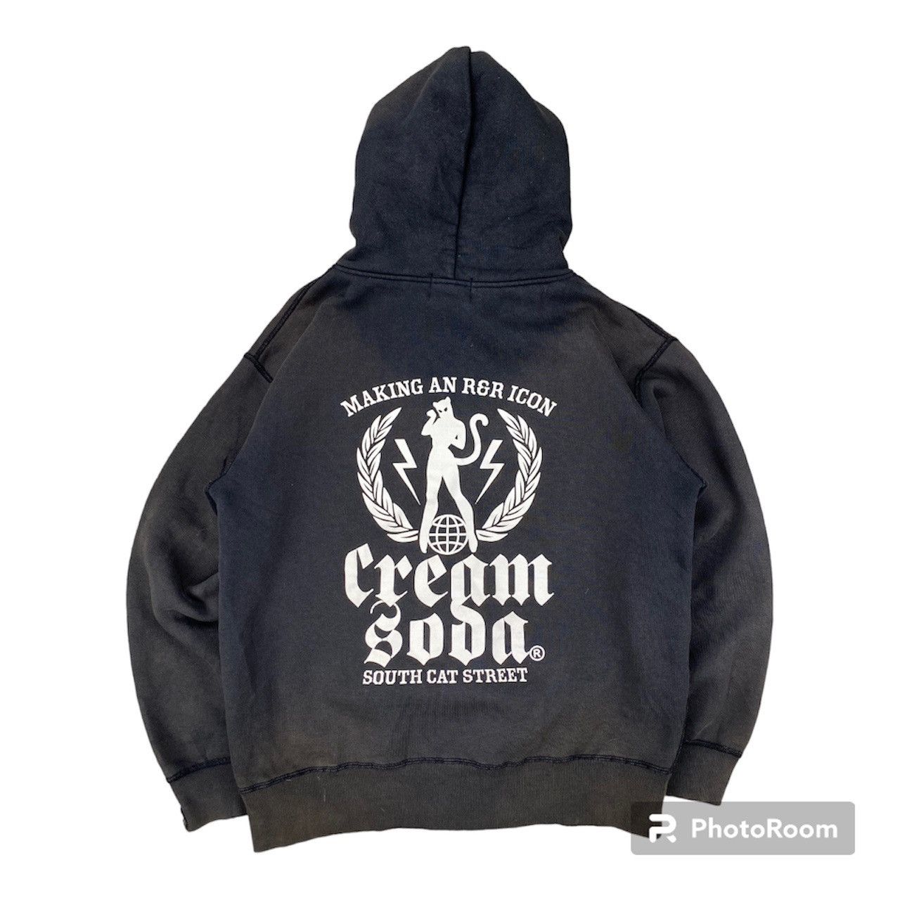 Japanese Brand Vintage Thrashed CREAM SODA Crazy Sunfaded Hoodie Size US L / EU 52-54 / 3 - 2 Thumbnail