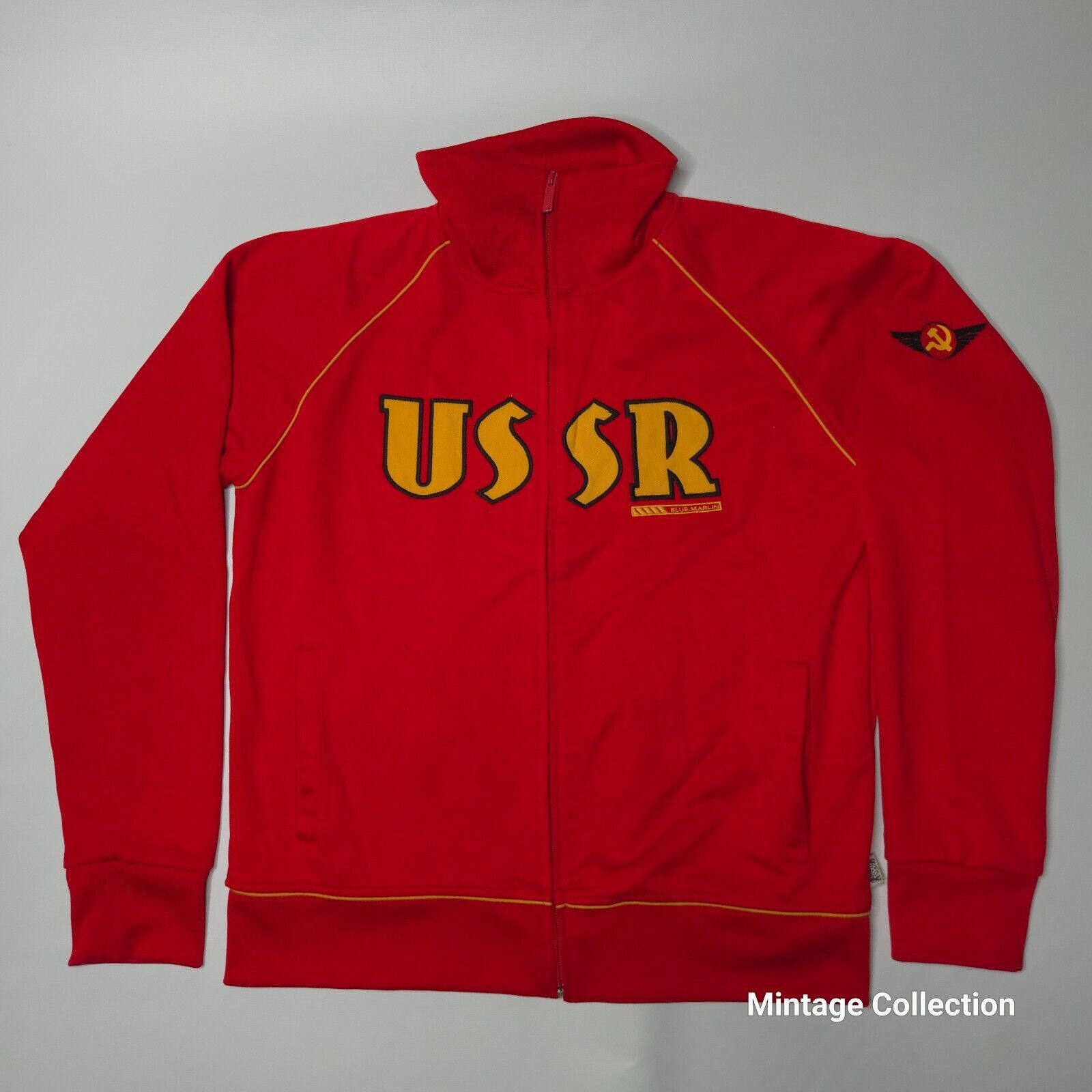 Blue Marlin VINTAGE USSR RUSSIA SOVIET UNION OLYMPICS RED TRACK JACKET L Size US L / EU 52-54 / 3 - 2 Thumbnail