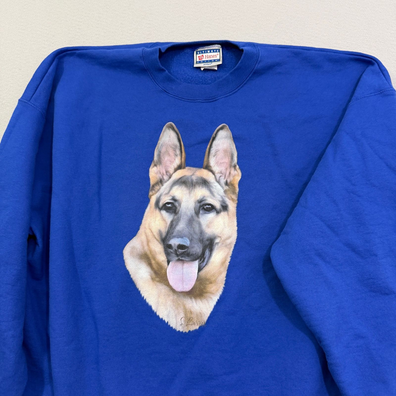 Vintage Vintage German Shepherd Sweatshirt Men's 2XL 90s Dog Puppy Size US XXL / EU 58 / 5 - 2 Thumbnail