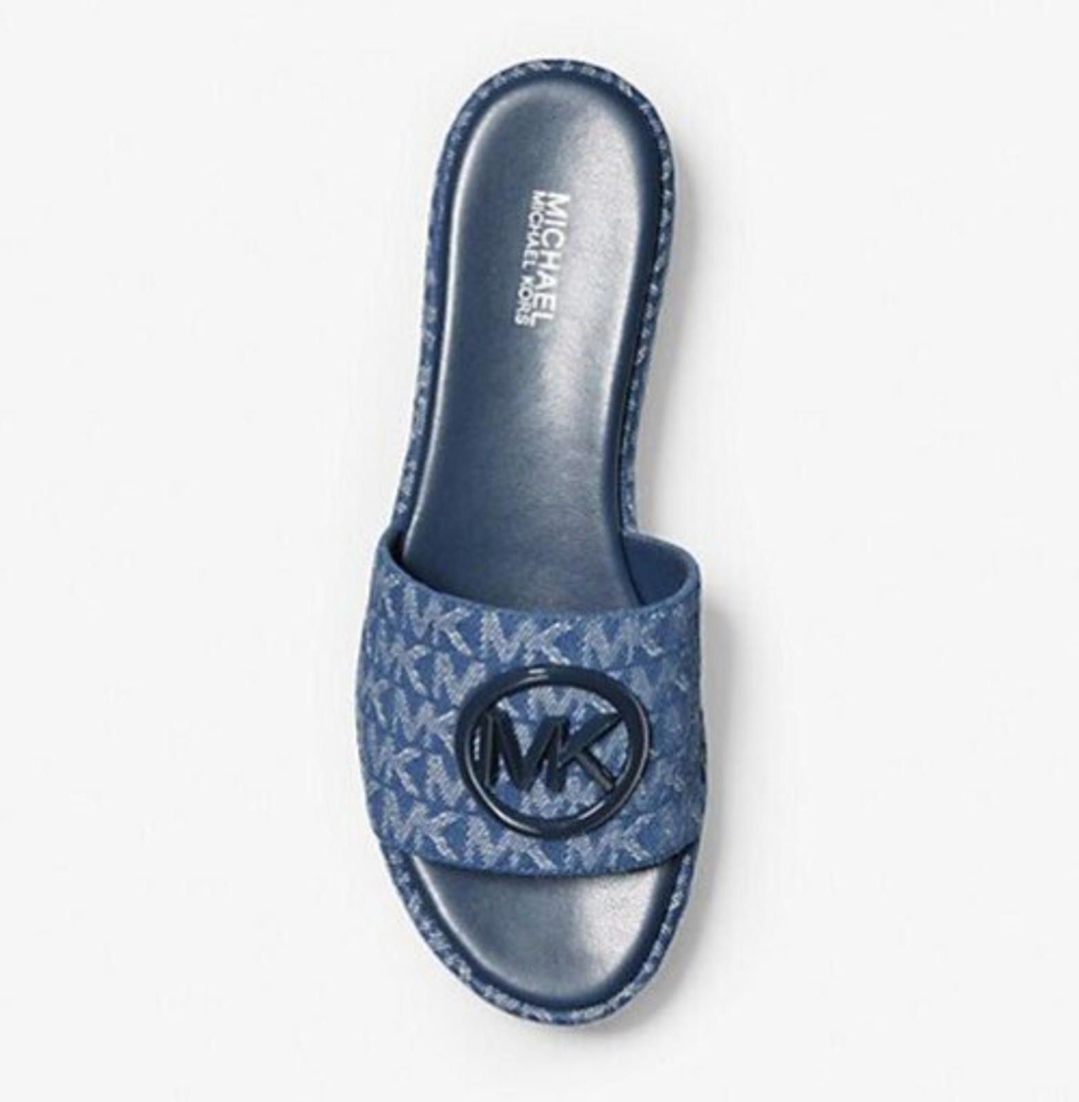 Michael Kors Women's Michael Kors Sadler Wedge Sandals Blue Denim Size US 6 / IT 36 - 2 Thumbnail