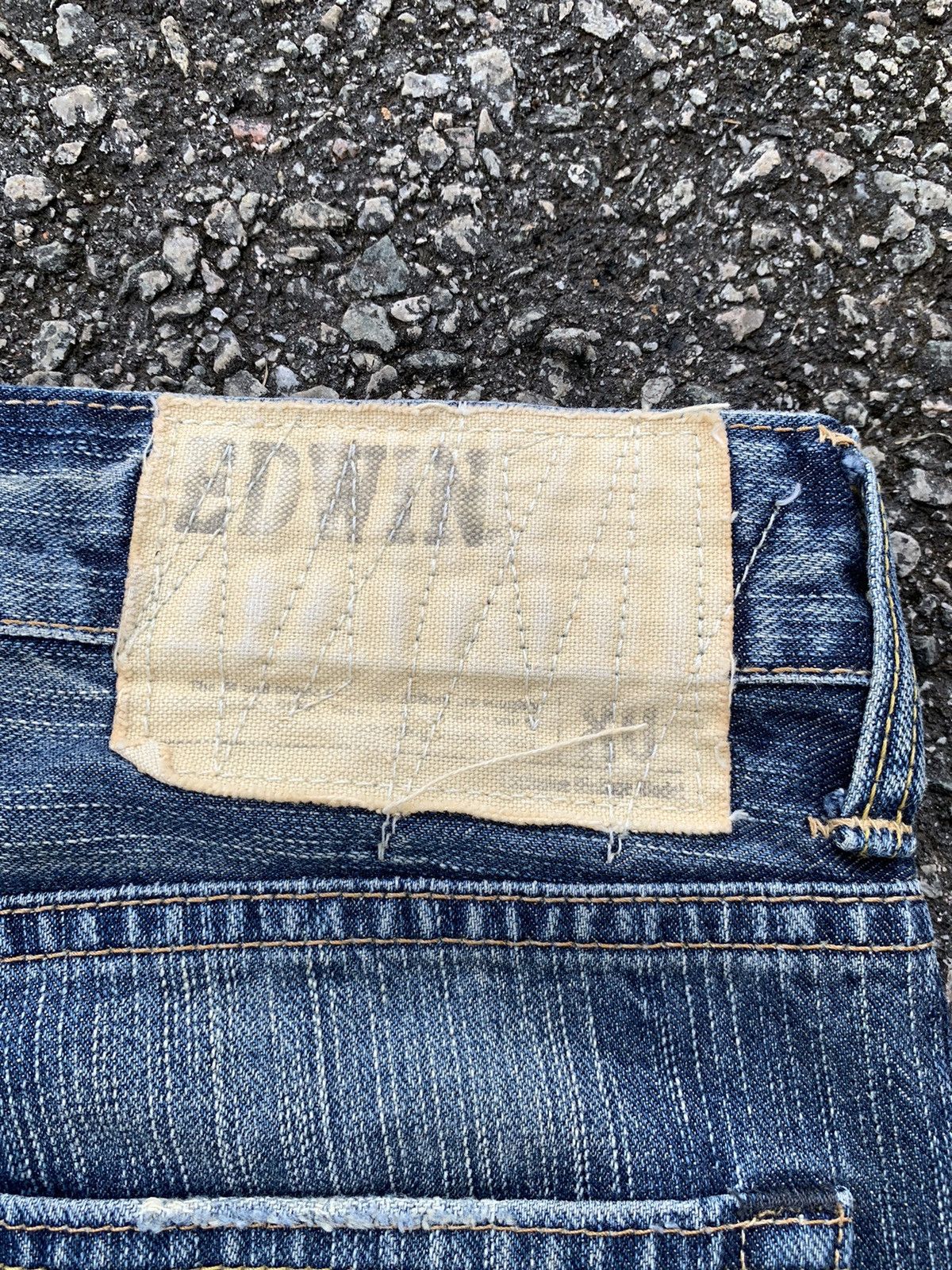Edwin FLARE💥 EDWIN XV PUNK FADED RUSTY JAPANESE DISTRESSED DENIM🎌☠️ Size US 30 / EU 46 - 15 Thumbnail