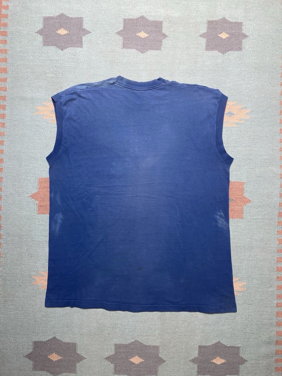 Vintage Vtg 80s tank top t shirt BVD beach faded blue distressed XXL Size US XXL / EU 58 / 5 - 8 Thumbnail