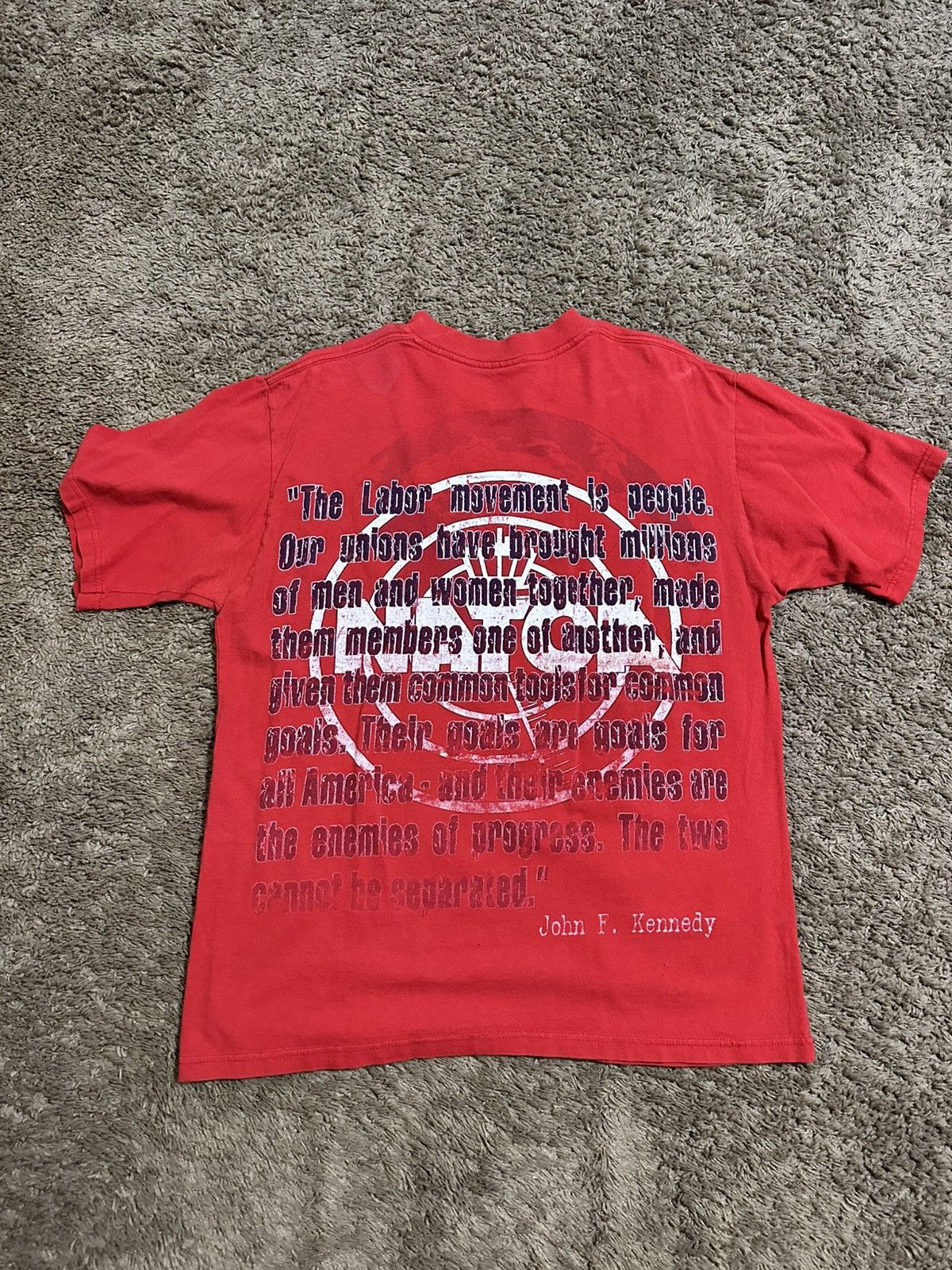 Nike Vintage John F Kennedy “triple red” shirt 90s size large Size US L / EU 52-54 / 3 - 3 Thumbnail