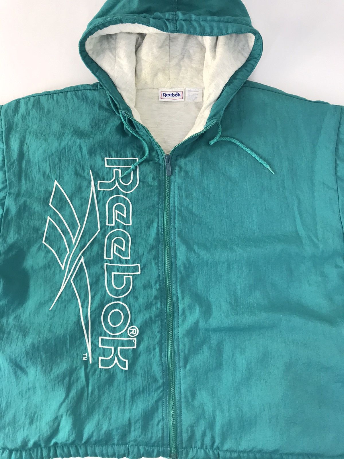Reebok 90s Reebok Hooded Quilted Jacket Embroidery Big Log Size US XL / EU 56 / 4 - 3 Thumbnail
