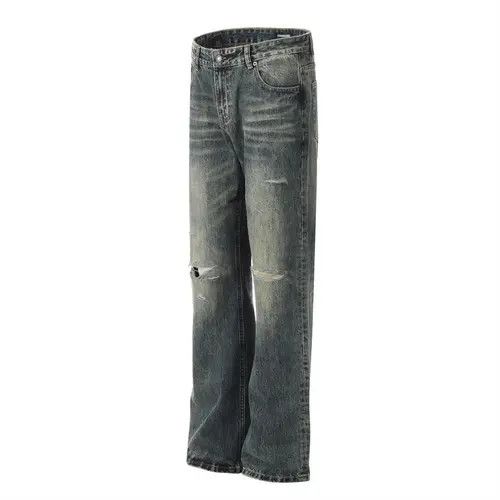Japanese Brand × Jean Men's hippie trend distressed washed flared ripped jeans Size US 34 / EU 50 - 2 Thumbnail
