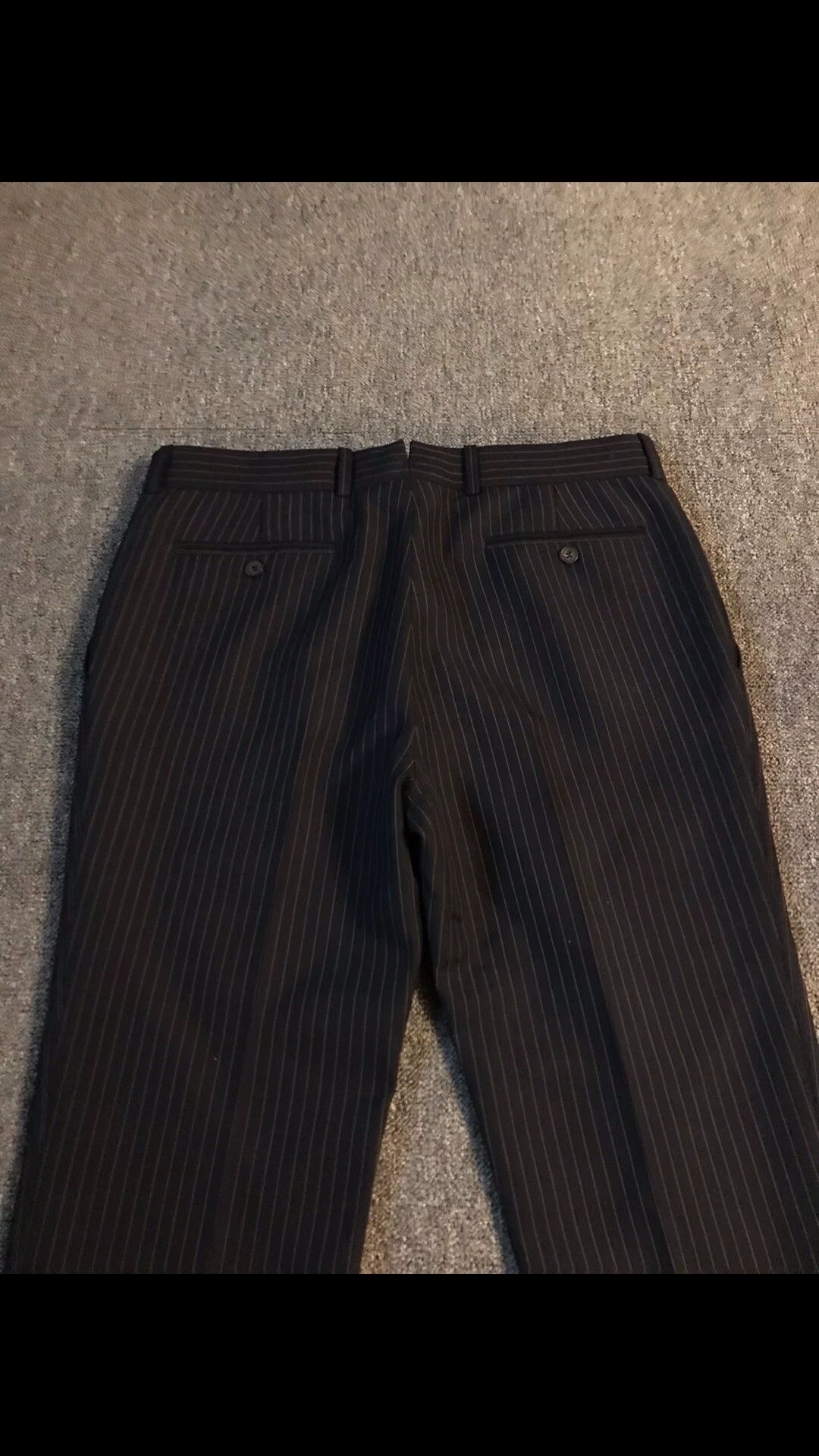 Alexander McQueen AMQ All Wool Blk Strp Floral Embroidered Chino 50/52 Size US 34 / EU 50 - 7 Thumbnail