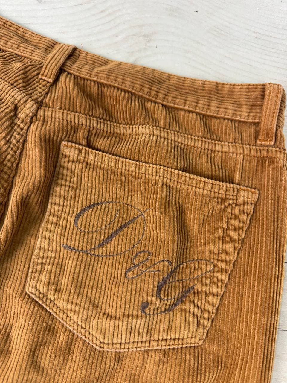 Dolce & Gabbana Vintage Dolce Gabbana Corduroy Pants Big Logo Baggy 90s Size US 34 / EU 50 - 9 Thumbnail