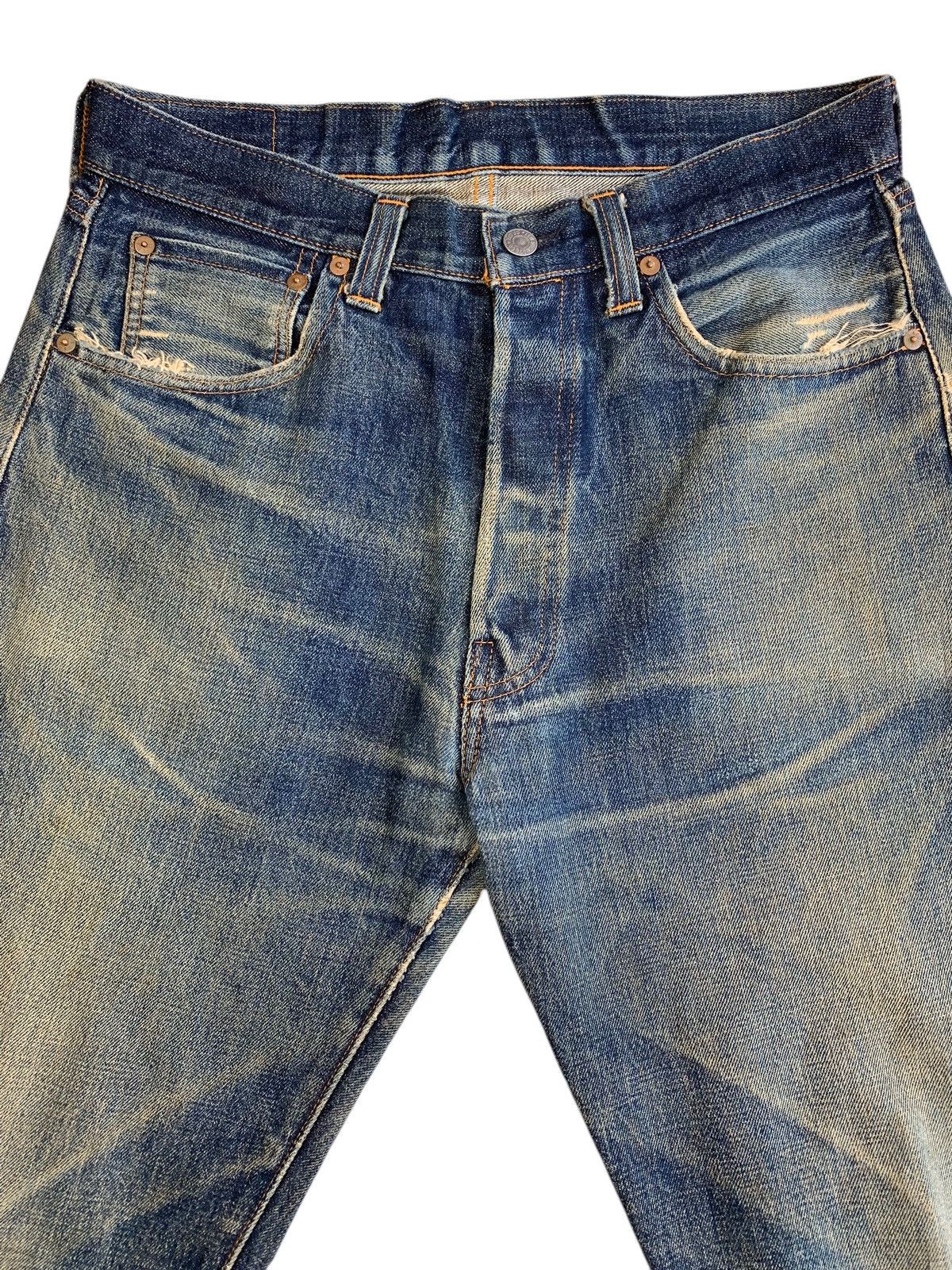 Levi's Vintage 90’s Levis 501XX Big E Thrashed Blue Denim Size US 30 / EU 46 - 6 Thumbnail