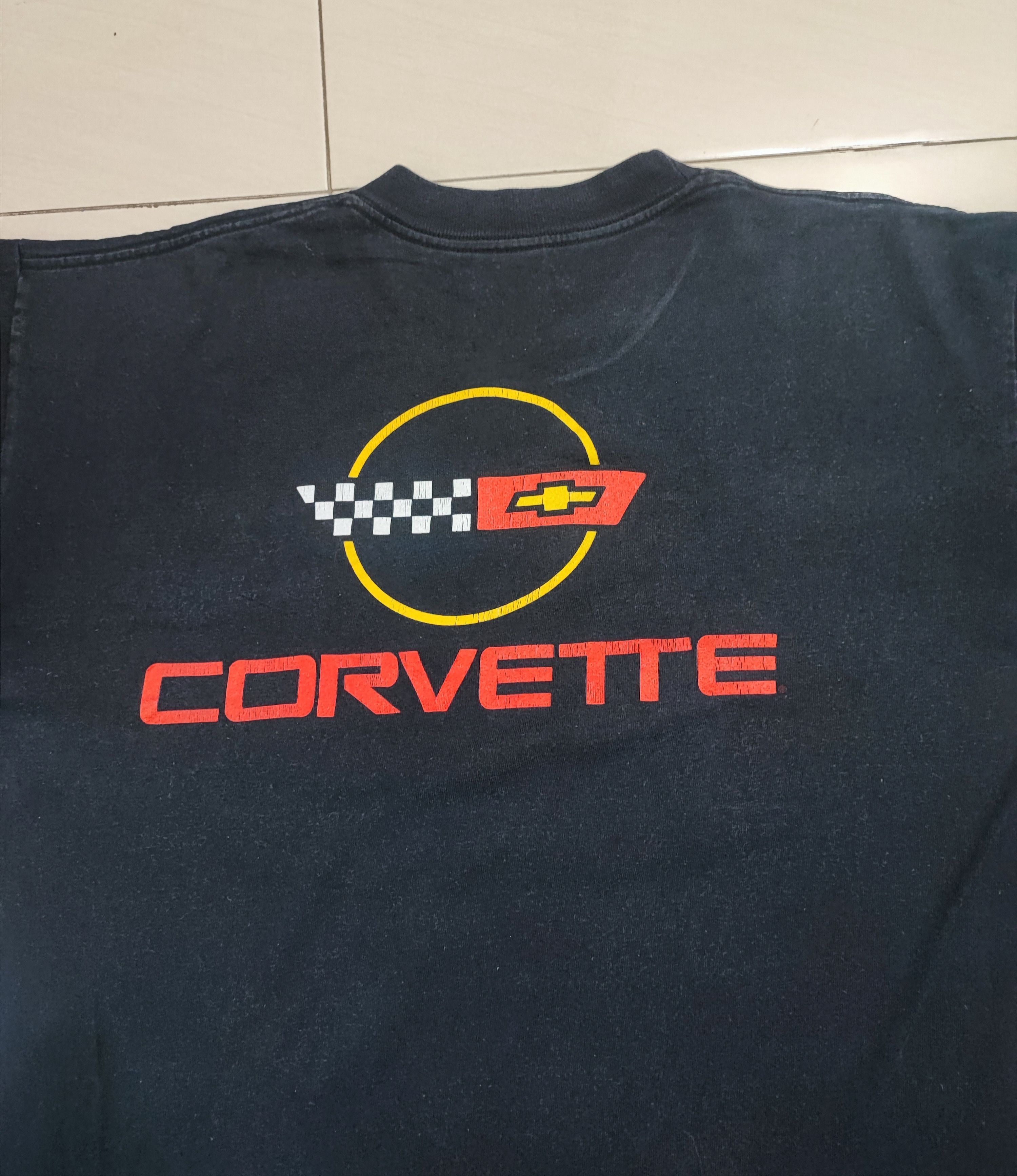 Vintage Vintage 90's Chevrolet Corvette Back hit Logo T-Shirt Size US L / EU 52-54 / 3 - 4 Thumbnail