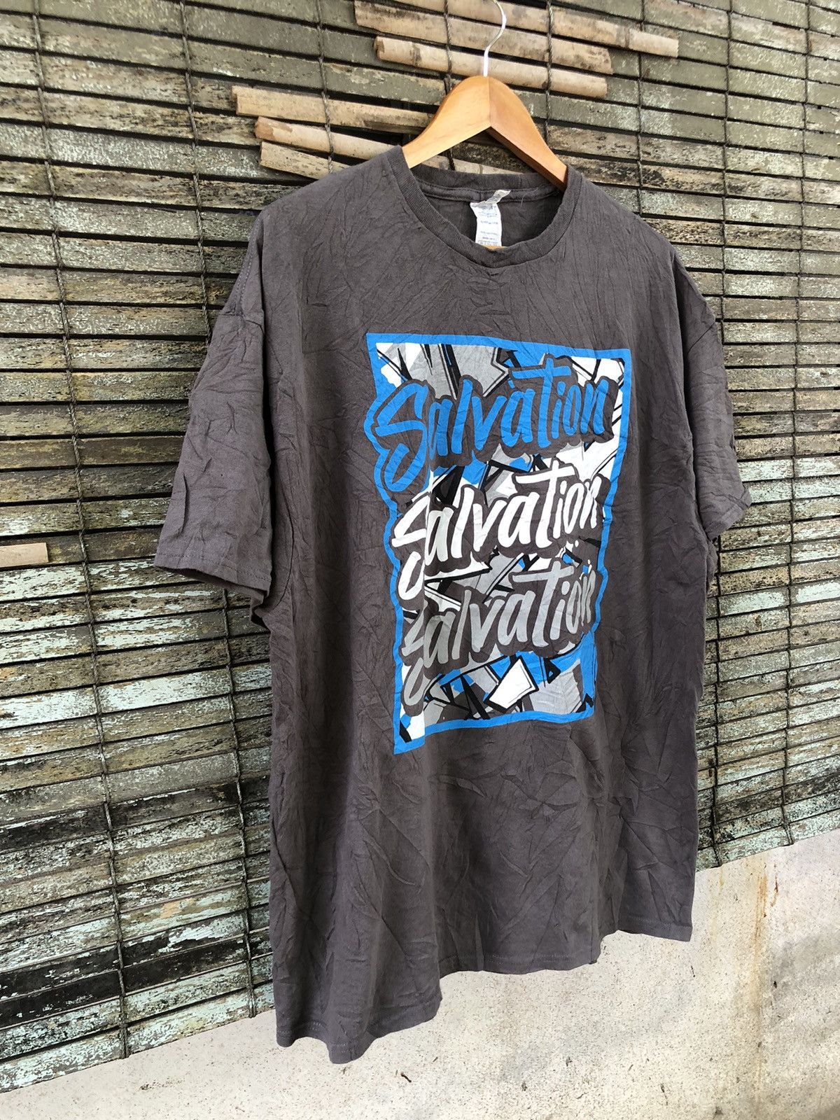 Japanese Brand × Vintage Vintage Y2K Salvation Military Wording Tshirt Size US XXL / EU 58 / 5 - 6 Thumbnail