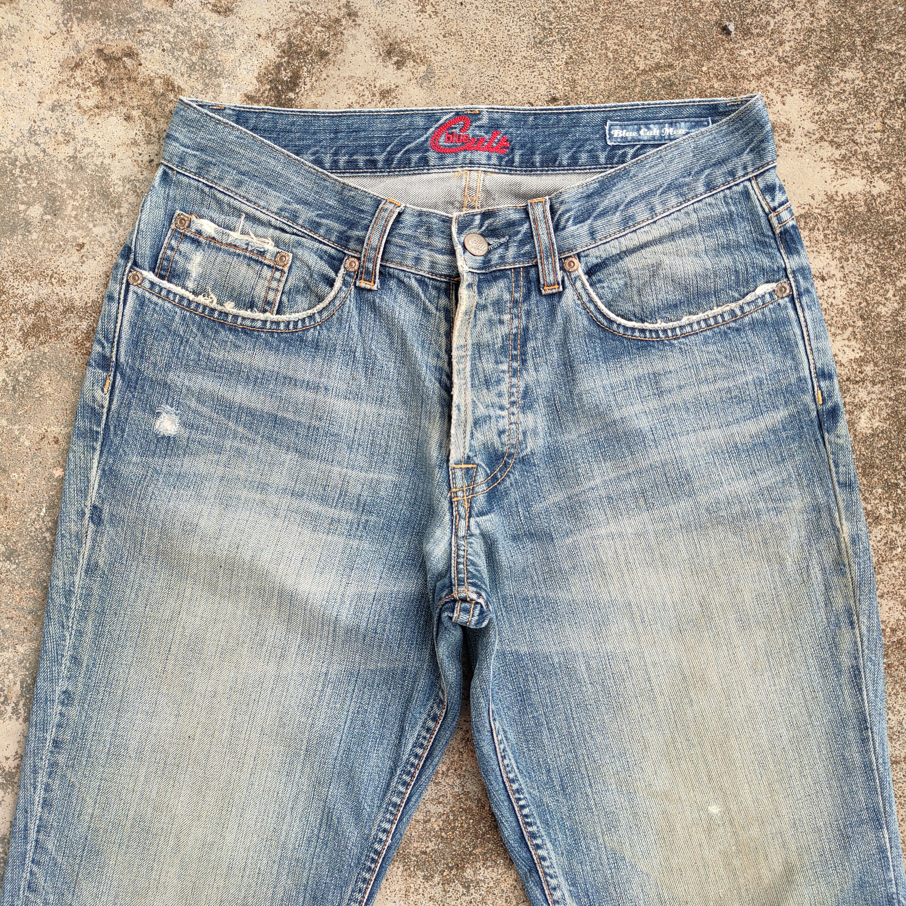 Japanese Brand W31 vtg blue cult flare button fly denim jeans pants Size US 31 - 4 Thumbnail