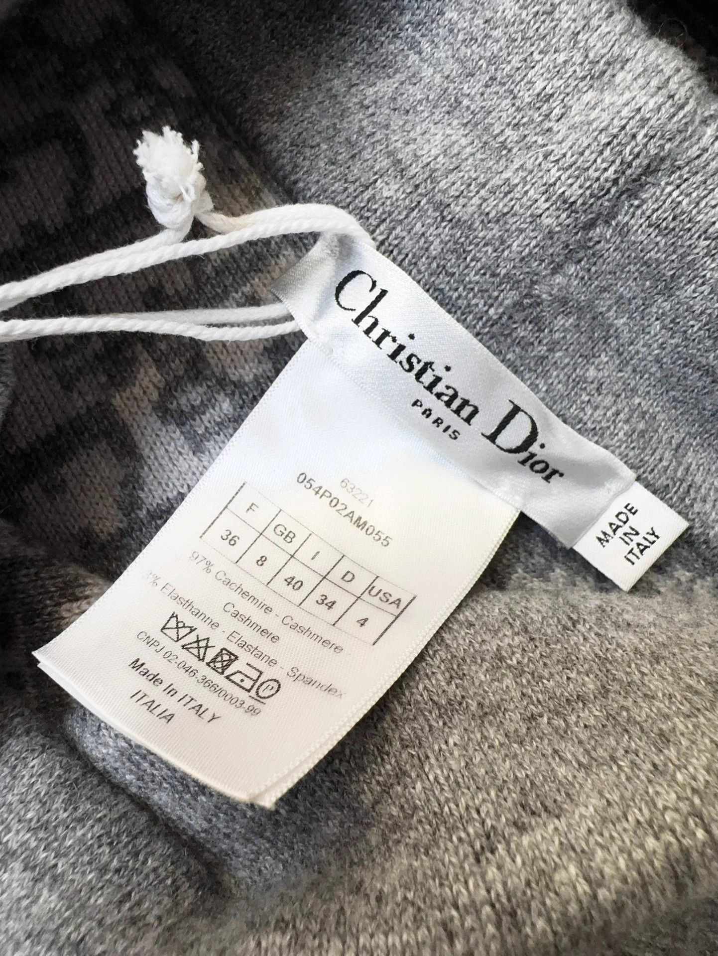 Dior Dior Gray Side Logo Cashmere Wide Leg Casual Pants 36 Size 26" / US 2 / IT 38 - 5 Thumbnail