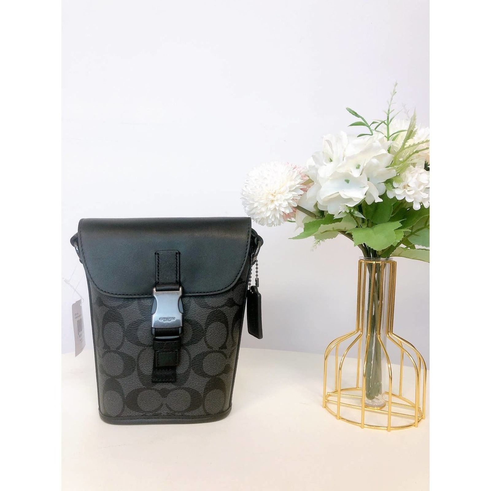 Coach Coach C3134 Track Small Flap Crossbody In Signature Canvas Size ONE SIZE - 2 Thumbnail
