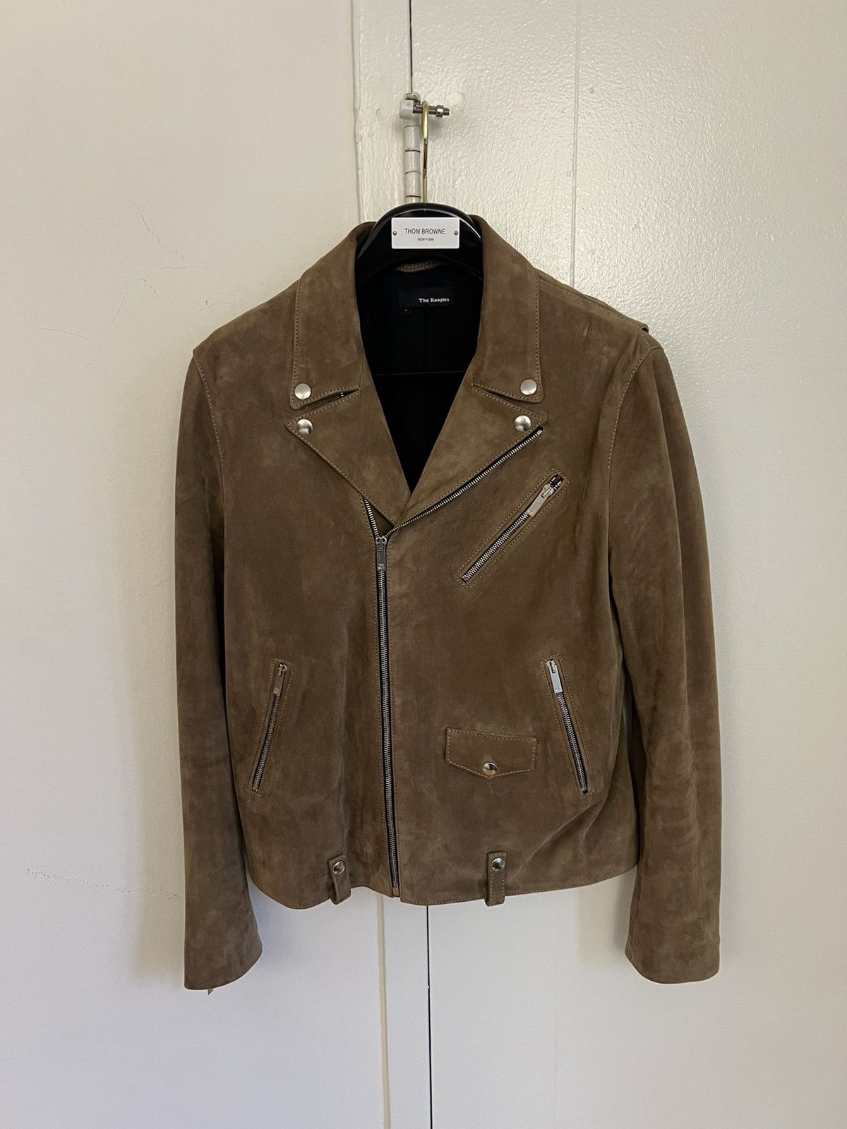 HOT Kooples Jacket Camel Suede Biker Jacket Suede Biker Jacket