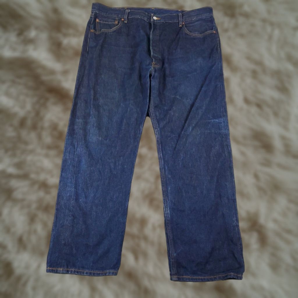 Levi's Levis 501 Jeans Mens 44x32 Blue Straight Leg Denim Pants Size US 44 / EU 60 - 1 Thumbnail