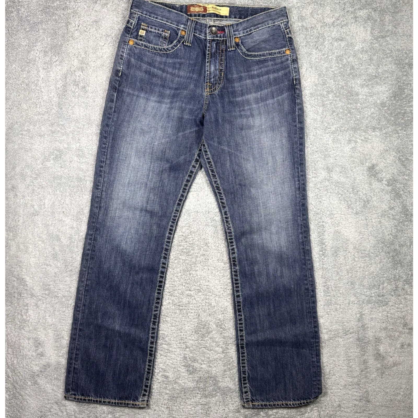 Vintage BIG STAR Jeans Mens 30x32 Eastman Blue Relaxed Straight Whisker Cowboy Western Jeans Size US 30 / EU 46 - 2 Thumbnail