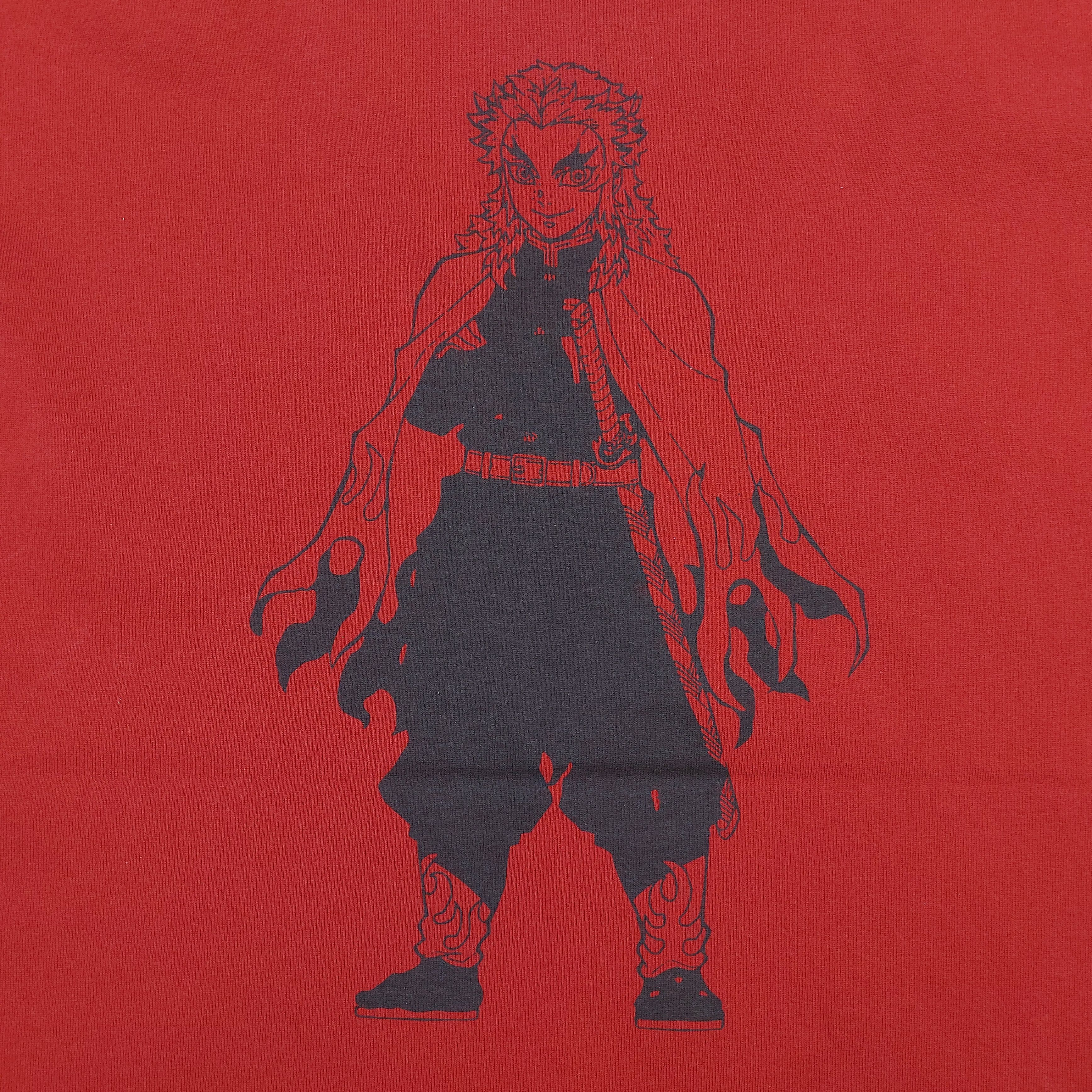 Anime Demon Slayer Kimetsu no Yaiba X GU Rengoku Embroidery TEE Size US L / EU 52-54 / 3 - 5 Thumbnail