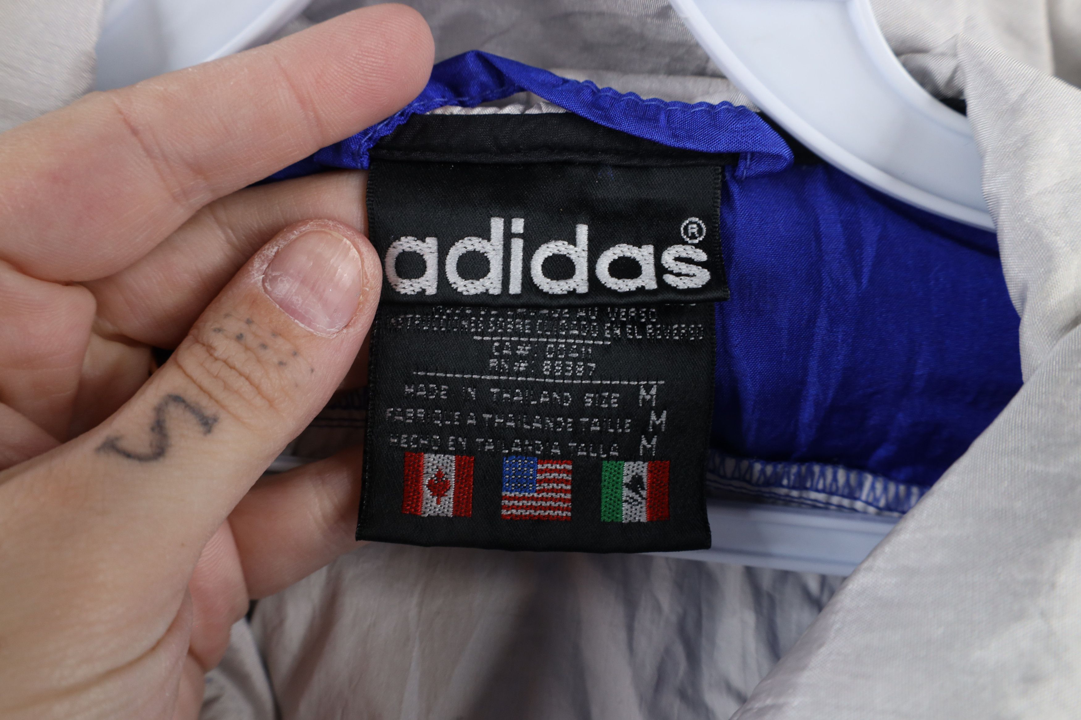 Adidas × Vintage Vintage 90s Adidas Out Striped Half Zip Hooded Anorak Jacket Size US M / EU 48-50 / 2 - 10 Thumbnail