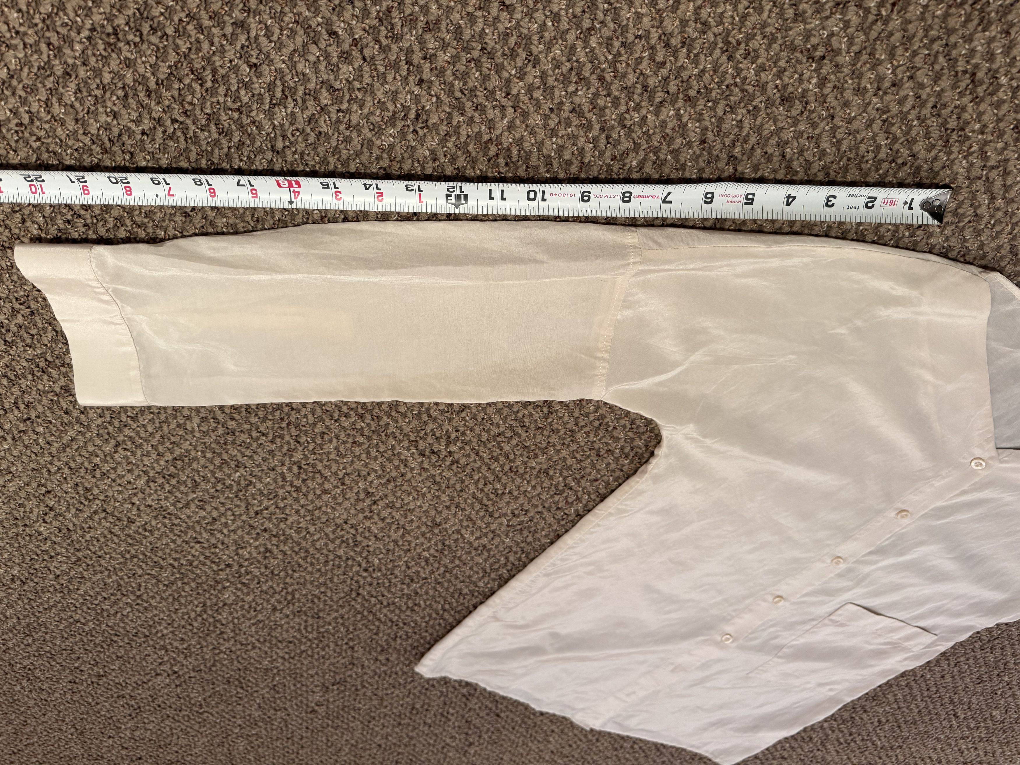 Cos COS Silk-Cotton Shirt in Cream (Size 2) Size XS / US 0-2 / IT 36-38 - 9 Thumbnail