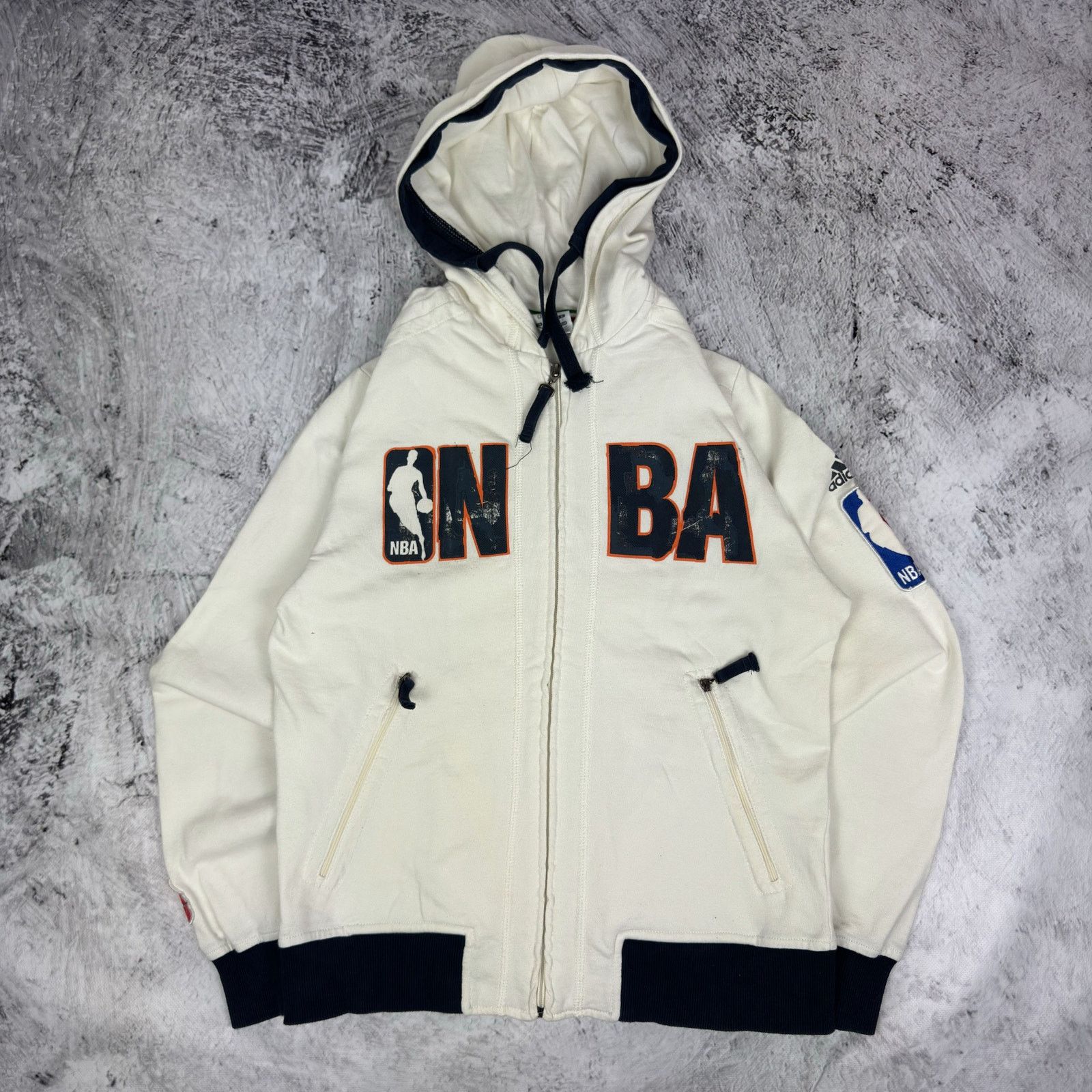 Adidas Adidas Womens White Streetwear Outdoor Full Zip NBA Hoodie S Size S / US 4 / IT 40 - 2 Thumbnail