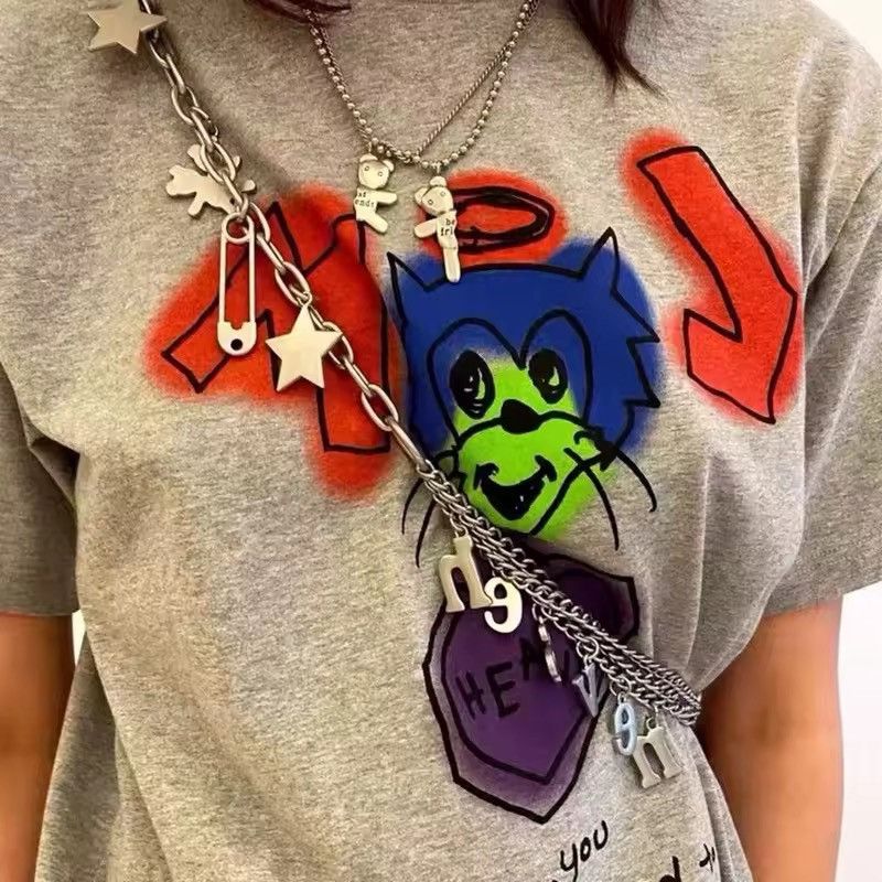 Jewelry Cute Bear Friends Necklace Stainless Steel Chain Size ONE SIZE - 3 Thumbnail