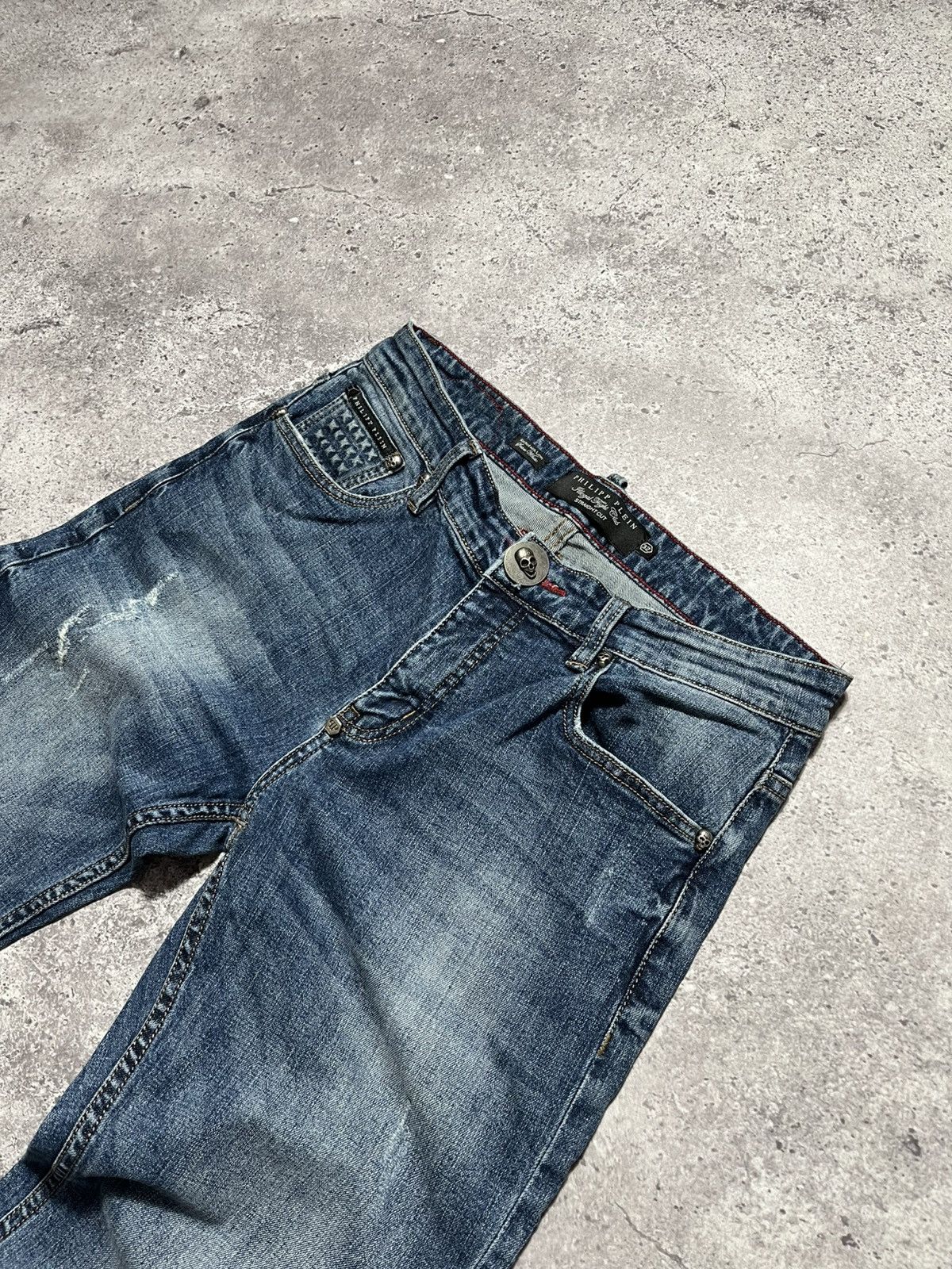 Philipp Plein Philipp Plein Cowboy ILLegal Fight Club Straight Cut Jeans Size US 32 / EU 48 - 5 Thumbnail