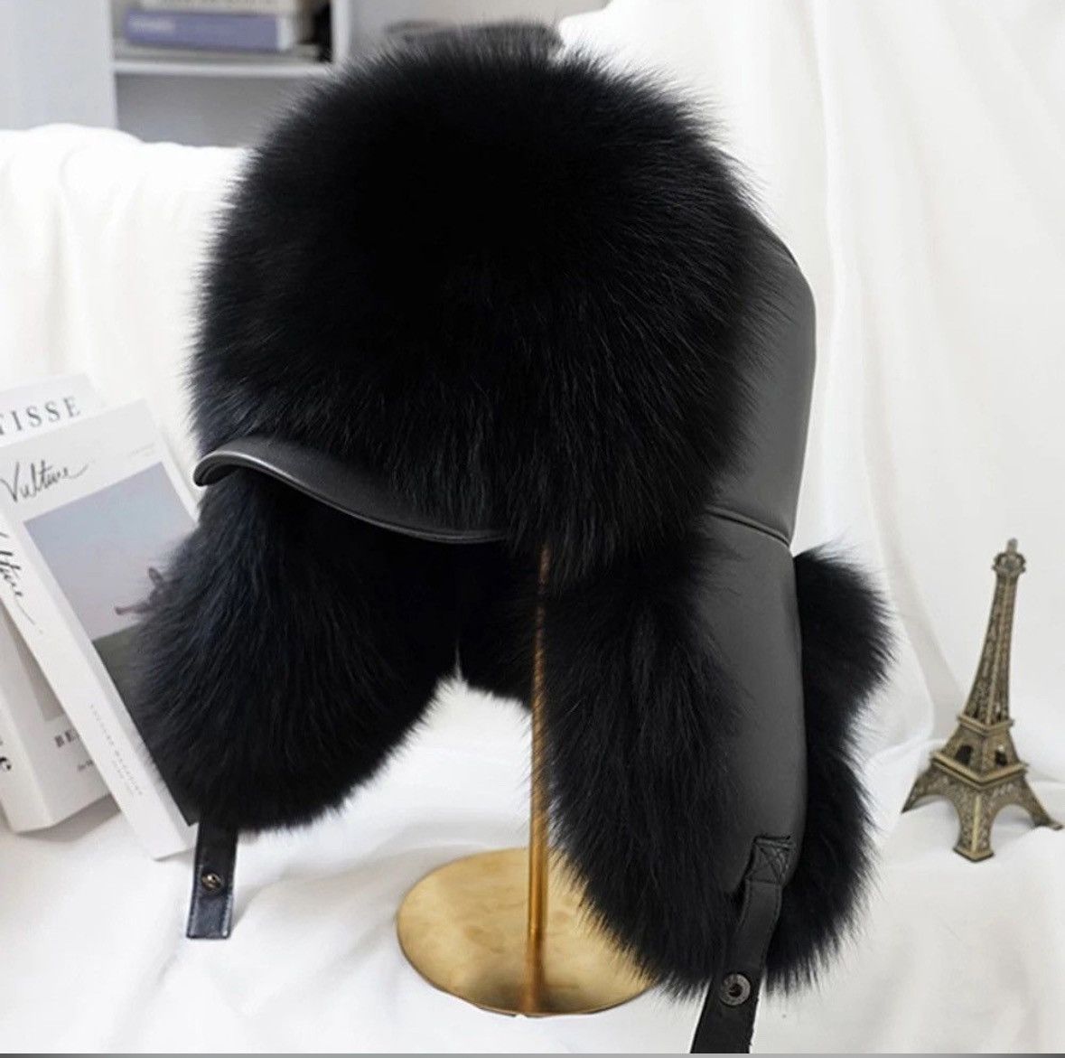 Other Winter Men's 100% Real Silver Fox Fur Size ONE SIZE - 1 Thumbnail