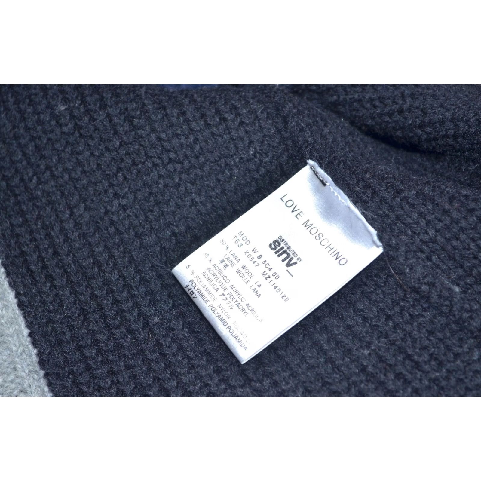 Moschino Love Moschino Patchwork Knit Cardigan Coat Crochet Trim Tie Front UK12 US8 Size XL / US 12-14 / IT 48-50 - 7 Thumbnail