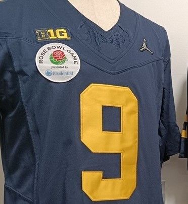 Other Men’s Wolverines 9 J.J. McCarthy Navy Rose Bowl Jersey Size US L / EU 52-54 / 3 - 2 Thumbnail