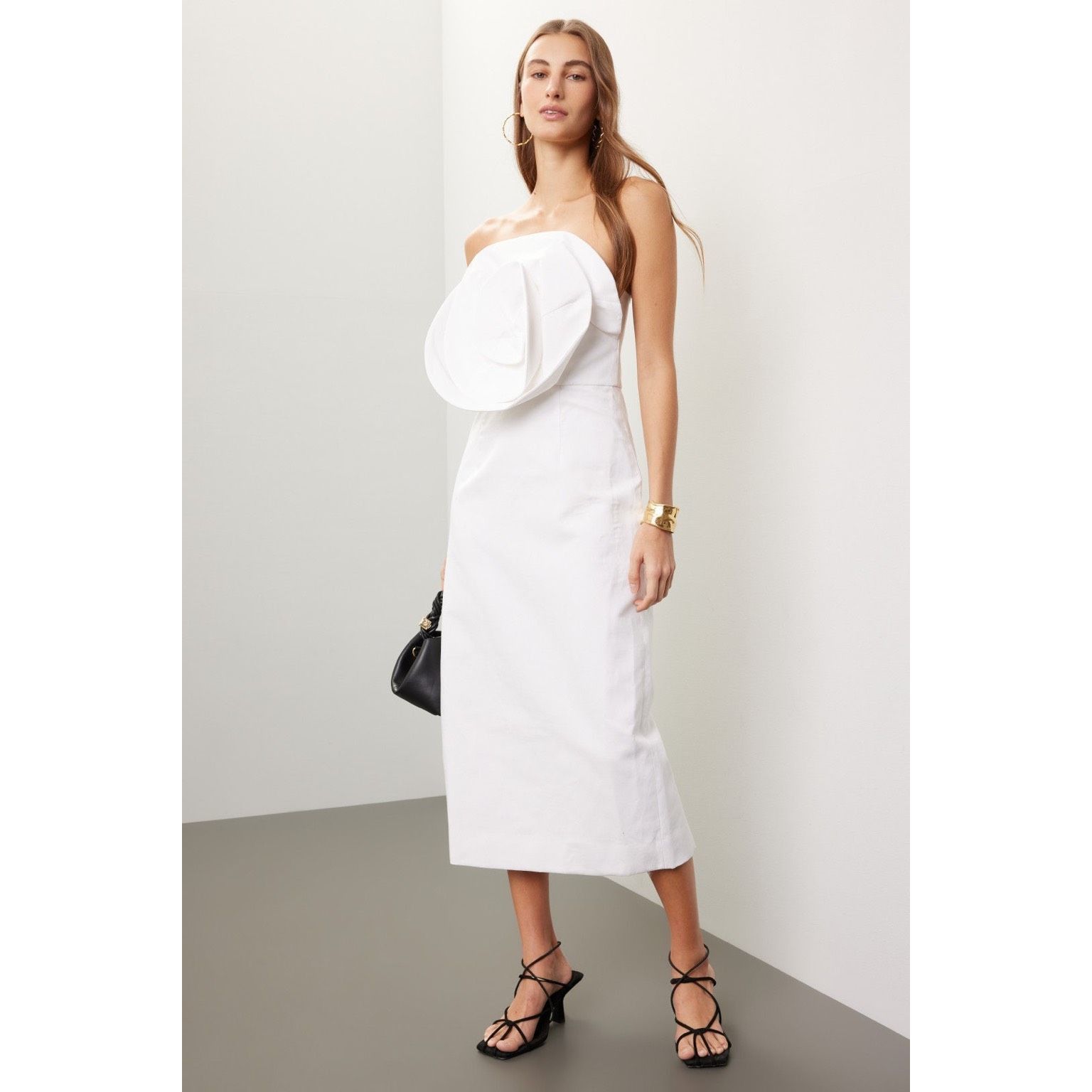 Mara Hoffman Mara Hoffman Maia Ivory White Hemp Strapless Midi Cocktail D Size M / US 6-8 / IT 42-44 - 15 Thumbnail