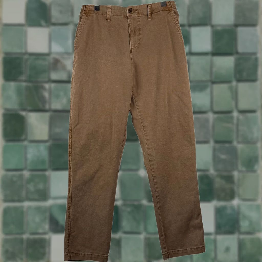 Old Navy VINTAGE? Old Navy Easy Chino Pants Brown Elastic Straight Women S Regular Fall Size 28" / US 6 / IT 42 - 1 Thumbnail