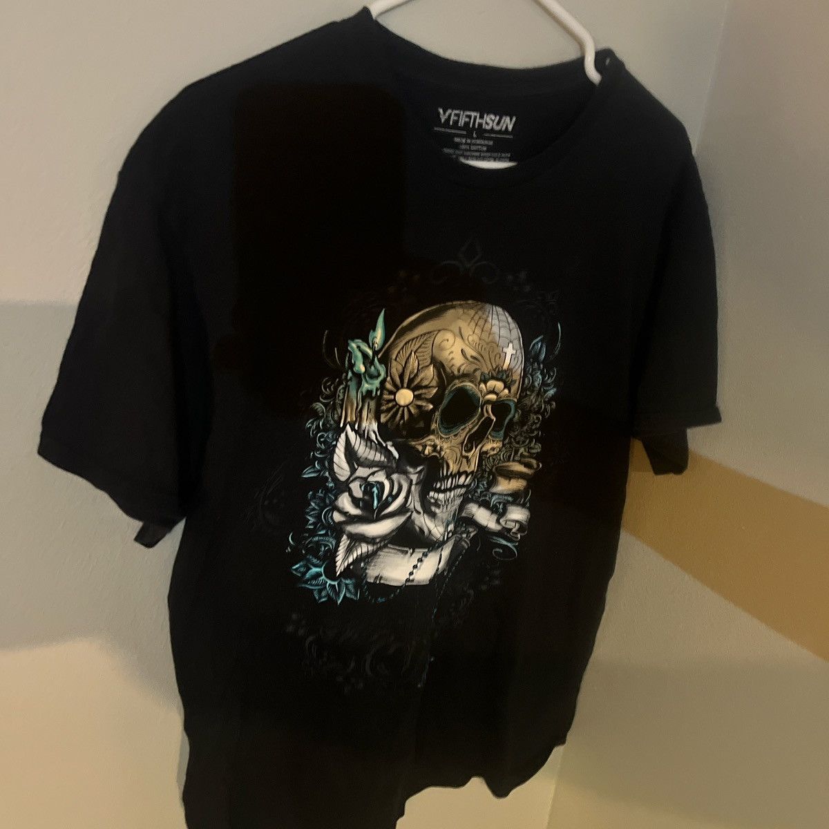 Affliction Large Fifth sun blue skull y2k shirt Size US L / EU 52-54 / 3 - 3 Thumbnail