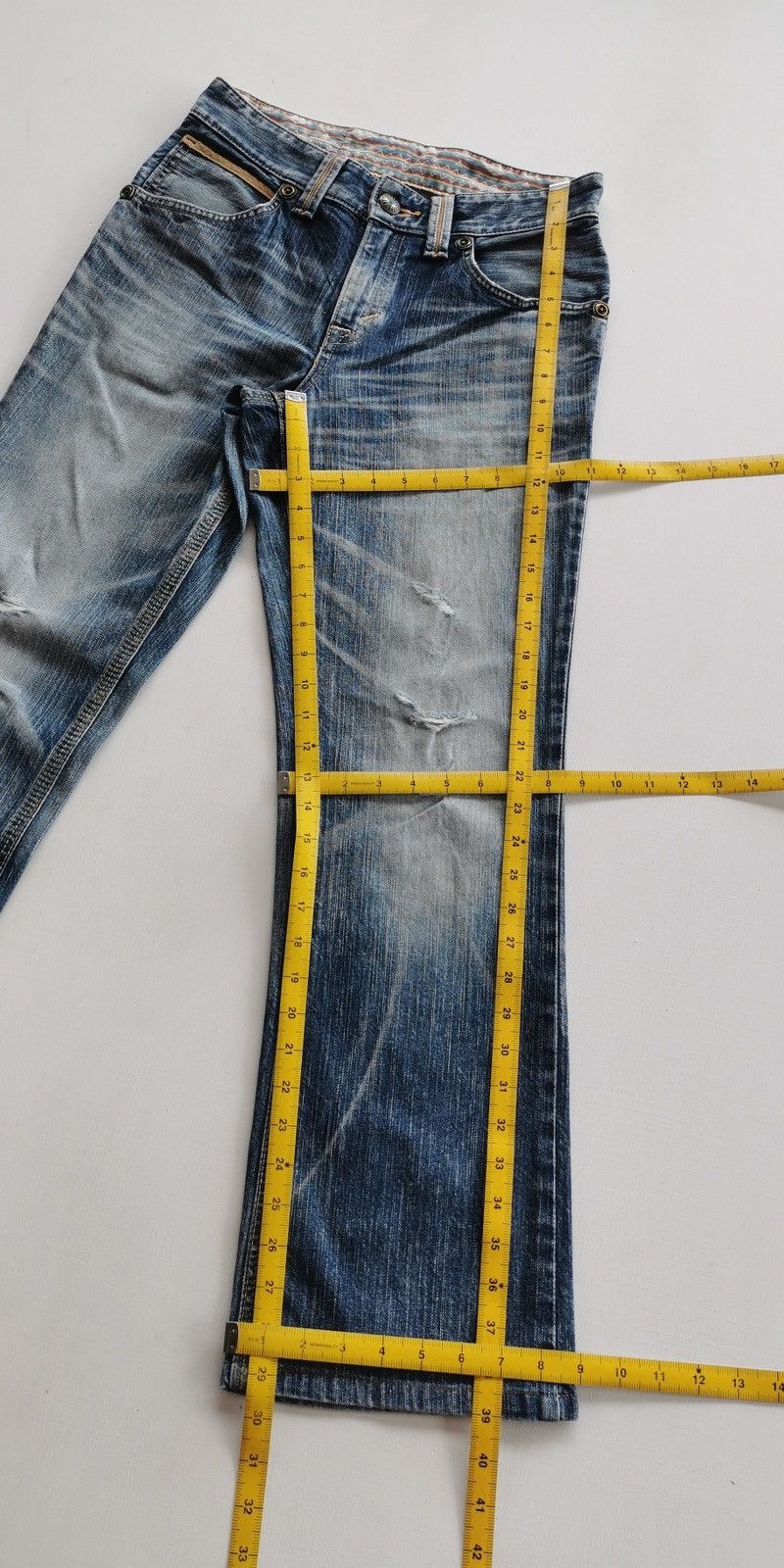 Edwin Edwin 441XVS Bootcut Distressed Jeans Size US 29 - 11 Thumbnail