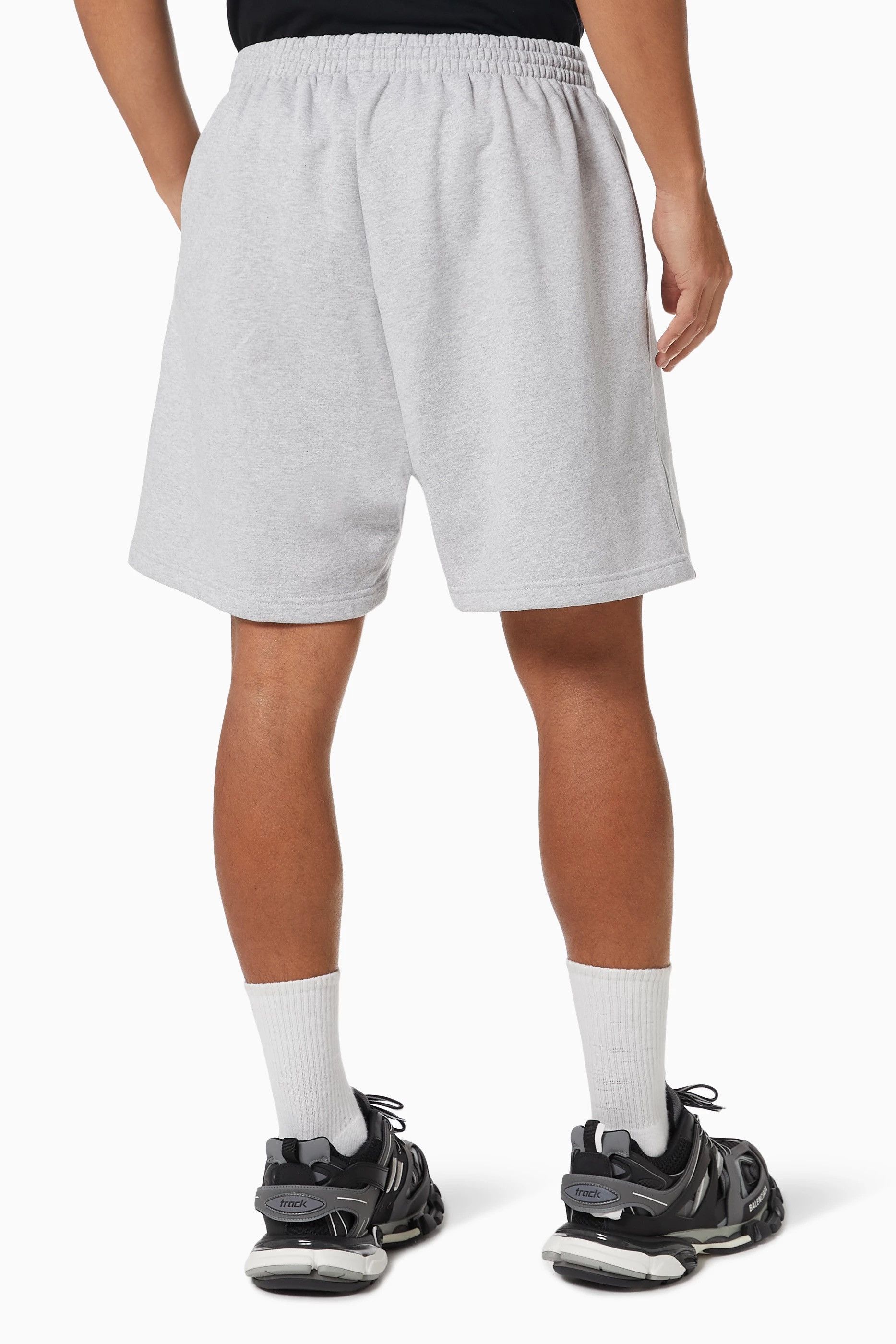 Balenciaga 676137 TKVI9 0137 Political Campaign Sweat Shorts Size US 26 / EU 42 - 4 Thumbnail