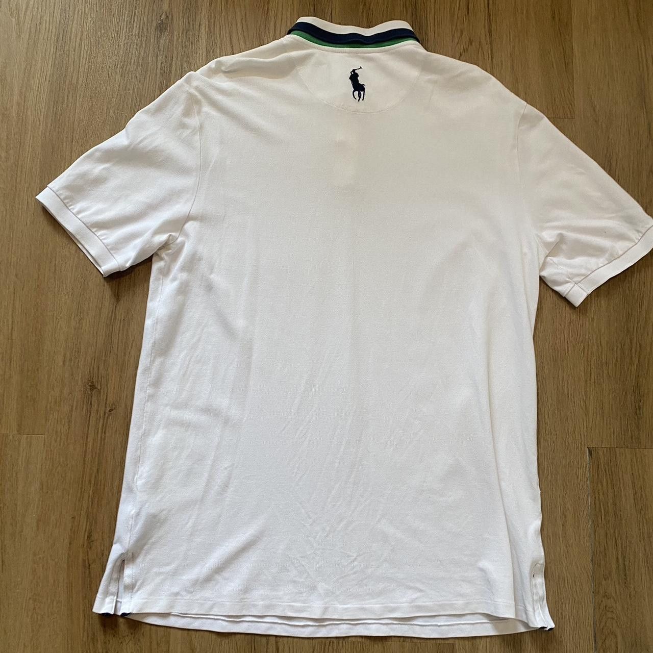 Polo Ralph Lauren White Polo Ralph Lauren polo shirt with green collar Size US XL / EU 56 / 4 - 2 Thumbnail