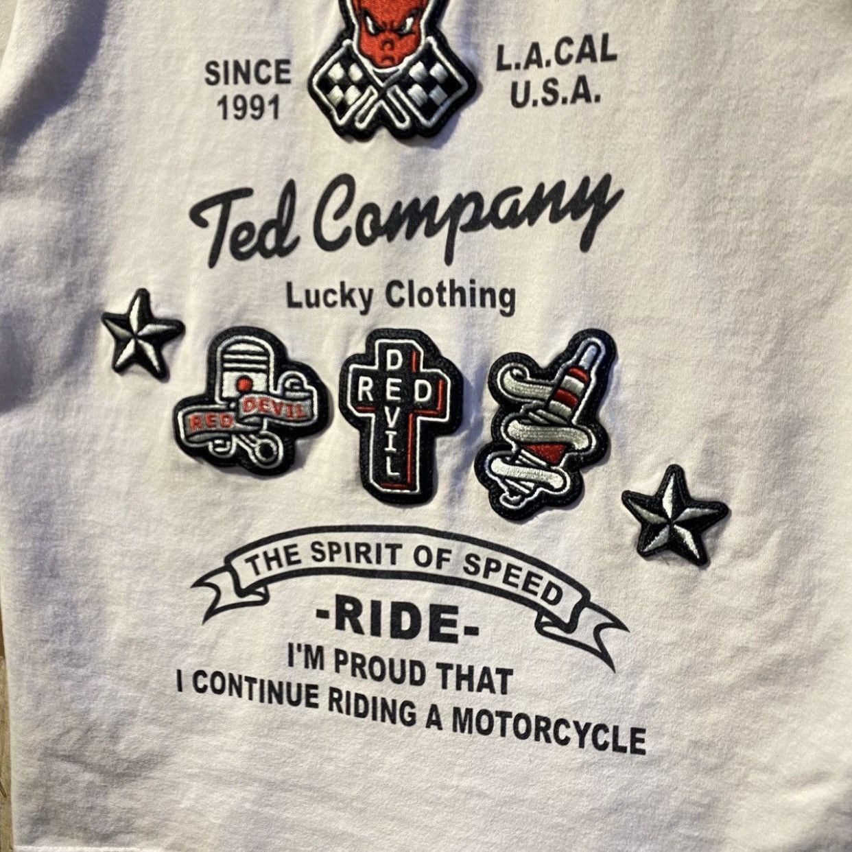Japanese Brand × Tedman Ted company Patches Spirit Of Ride lucky red devil y2k tee Size US S / EU 44-46 / 1 - 3 Thumbnail