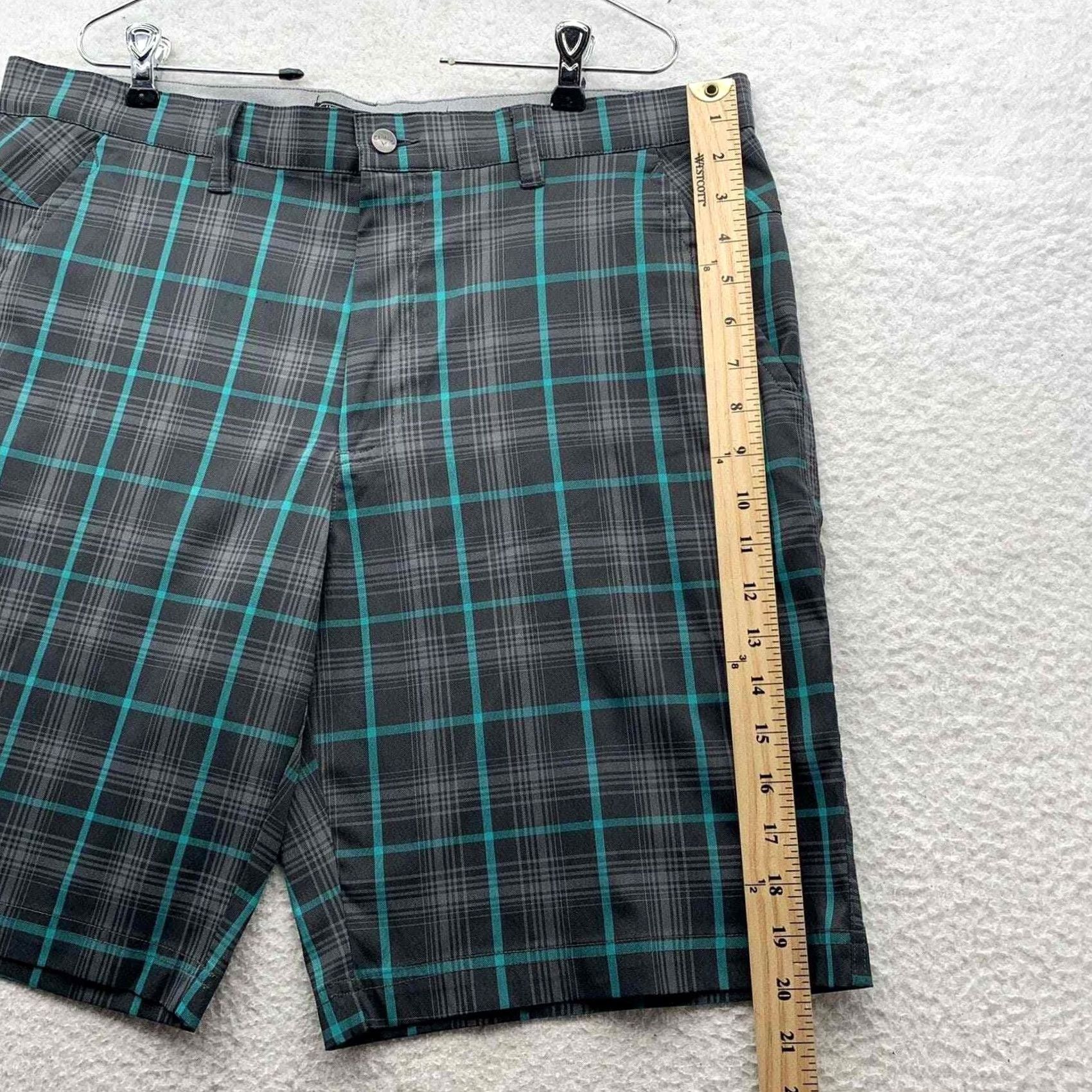 Callaway Callaway Golf Shirt Mens 36x9.5 Optimum Performance Teal Gray Plaid Preppy Dad Size US 36 / EU 52 - 7 Thumbnail