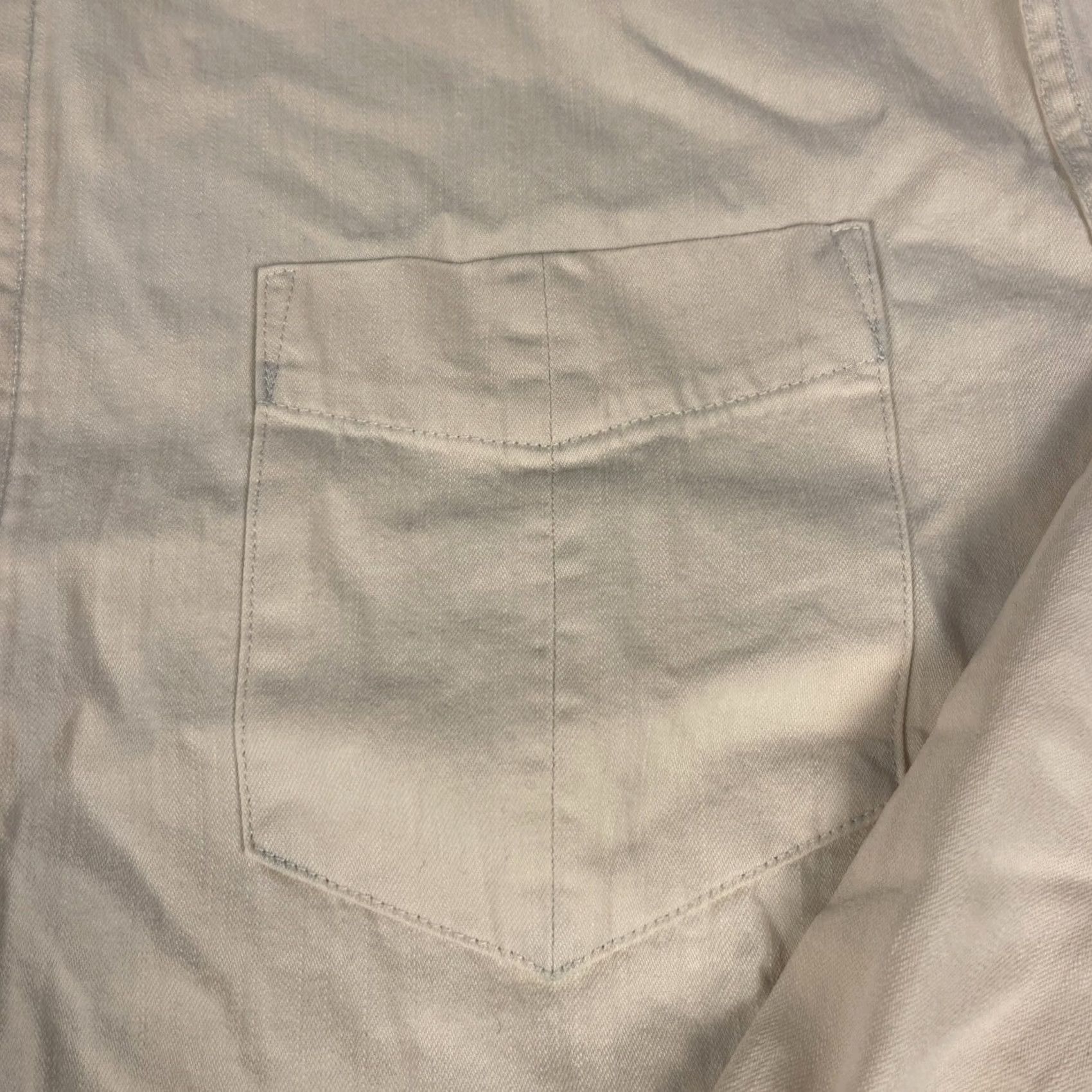 Rag & Bone rag & bone Shirt Large Long Sleeve Ivory Cotton Classic USA Chin Collar Button Size US L / EU 52-54 / 3 - 4 Thumbnail