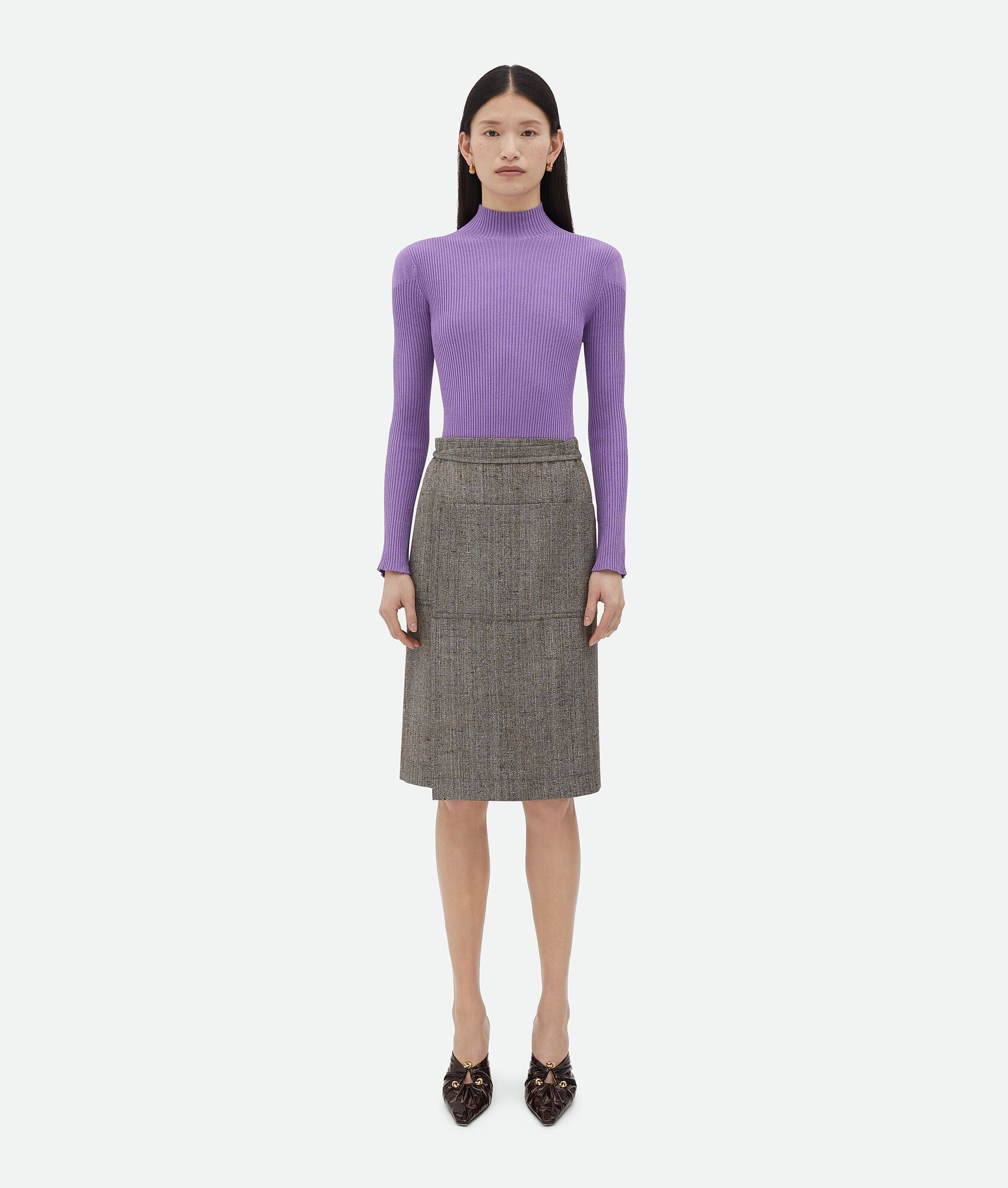 Bottega Veneta o1n1vont0525 Wrapped Viscose And Silk Midi Skirt Multicolor Size 27" / US 4 / IT 40 - 1 Thumbnail