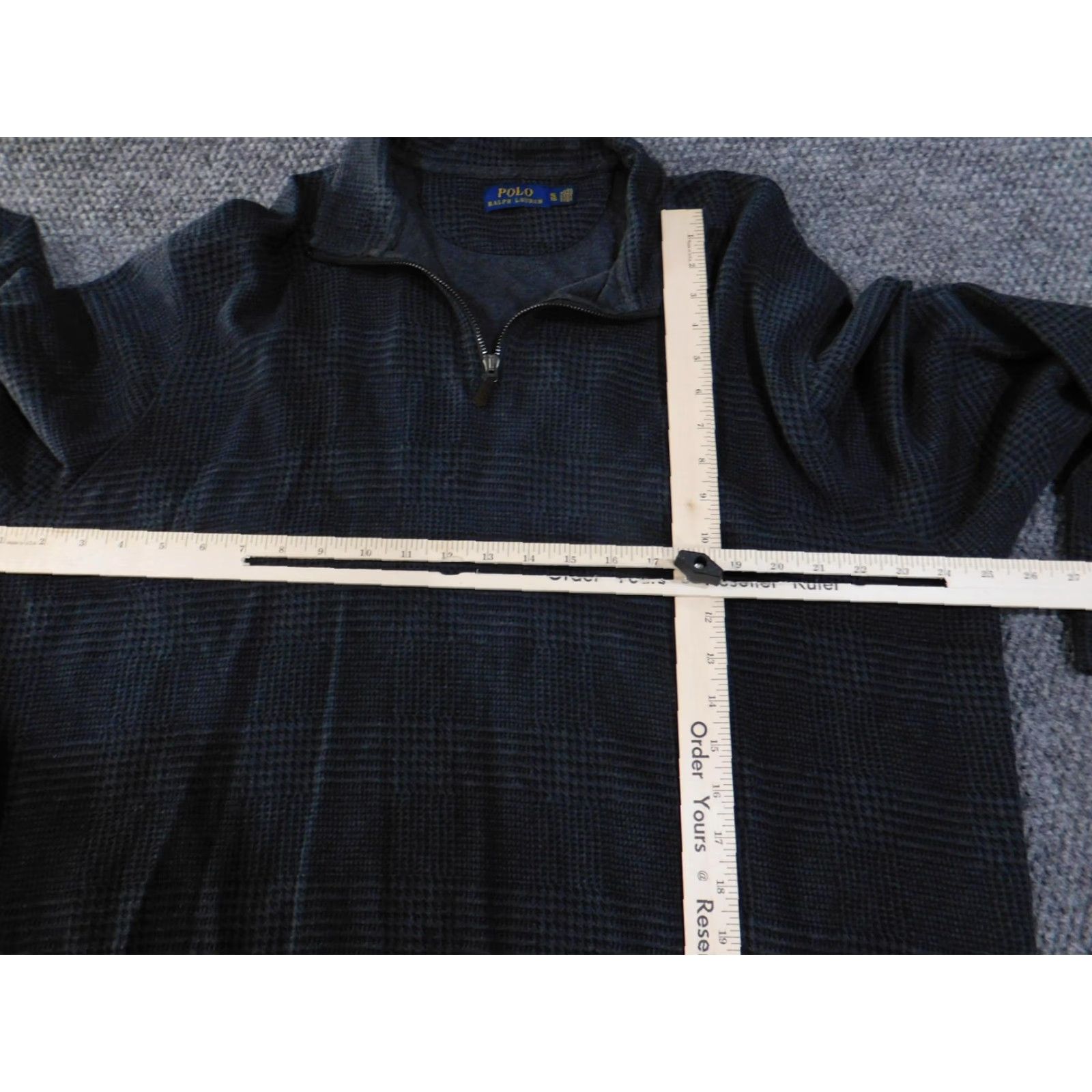 Polo Ralph Lauren Polo Ralph Lauren Sweater XL Gray Plaid Half Zip Pullover Checkered Classic Preppy Mens Size US XL / EU 56 / 4 - 6 Thumbnail