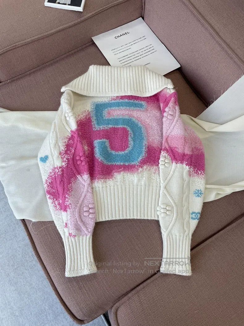 Chanel Chanel Ski series pink and white zipper sweater Size XXS / US 00 / IT 34 - 3 Thumbnail