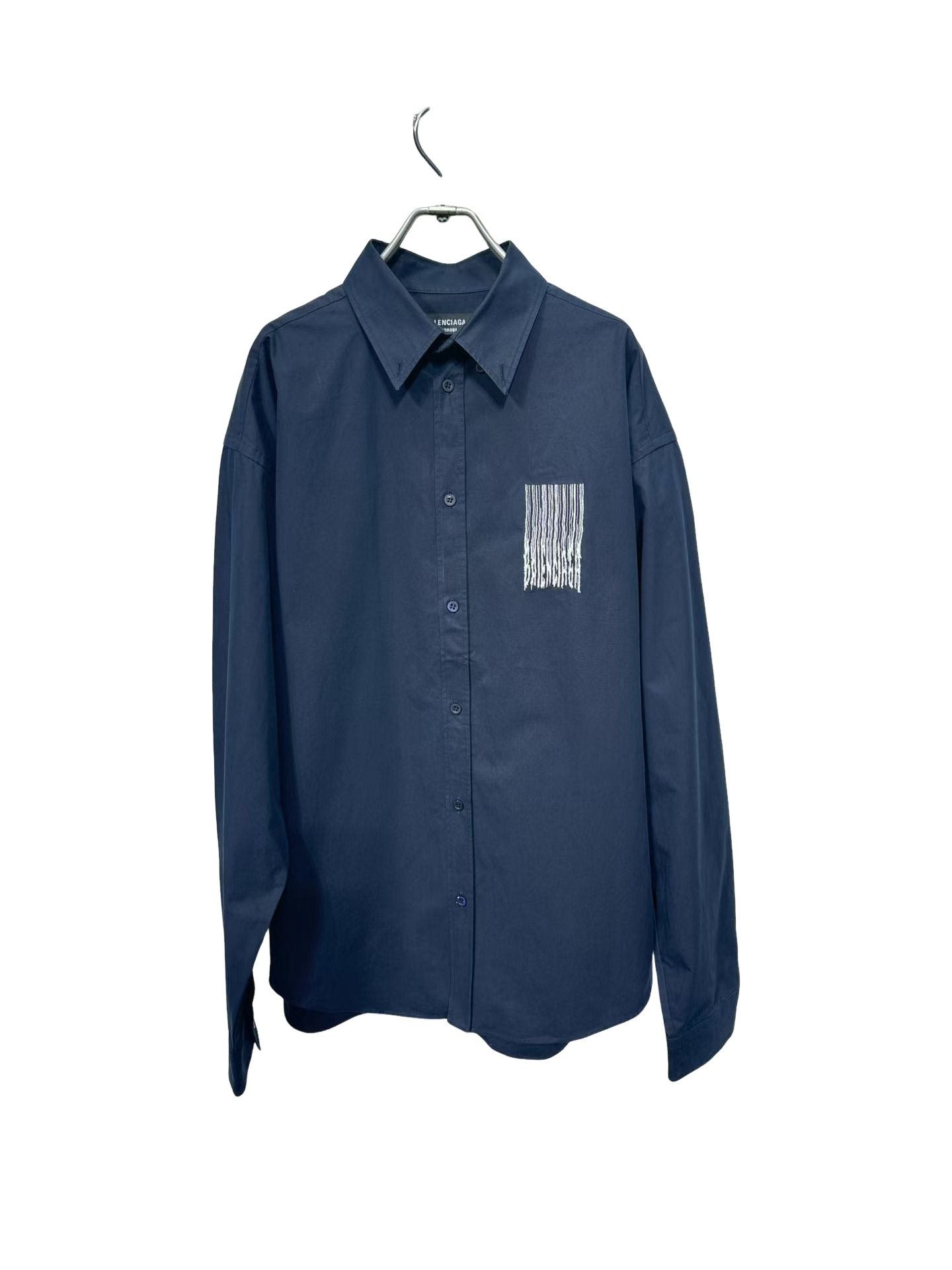 Balenciaga Balenciaga Barcode Logo Long Sleeve Shirt Size S Size US S / EU 44-46 / 1 - 1 Thumbnail