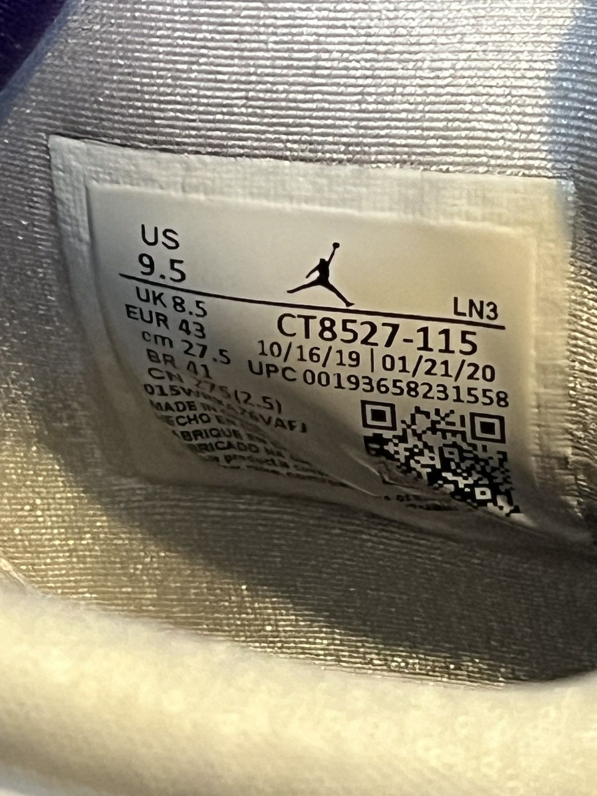 Jordan Brand Air Jordan 4 Retro 'Purple Metallic' Size US 9.5 / EU 42-43 - 12 Thumbnail