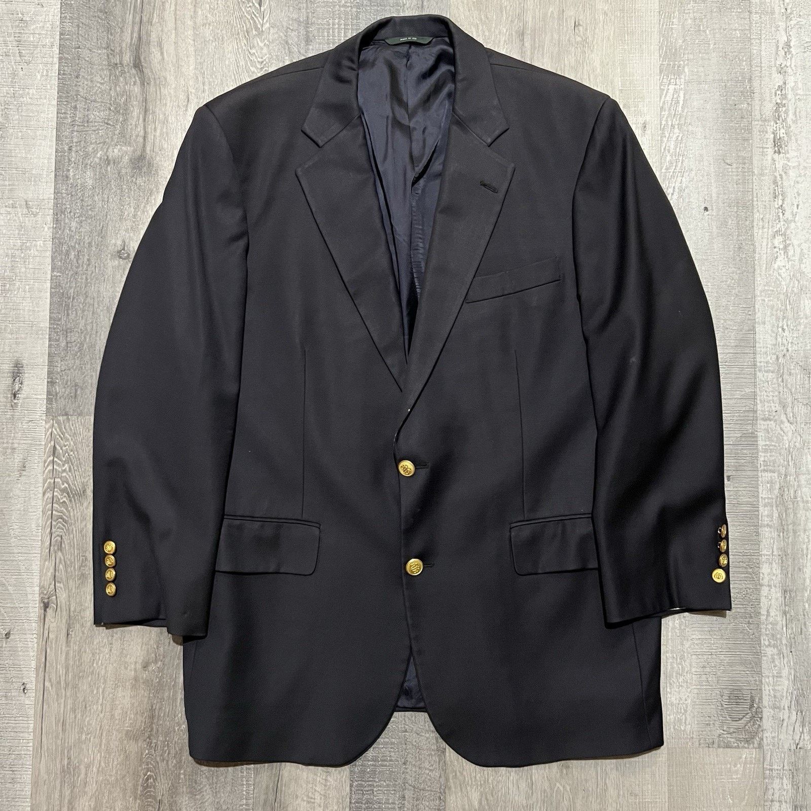 Brooks Brothers Brooks Brothers Country Club Loro Piano Blazer Gold Buttons Size 44R - 1 Thumbnail