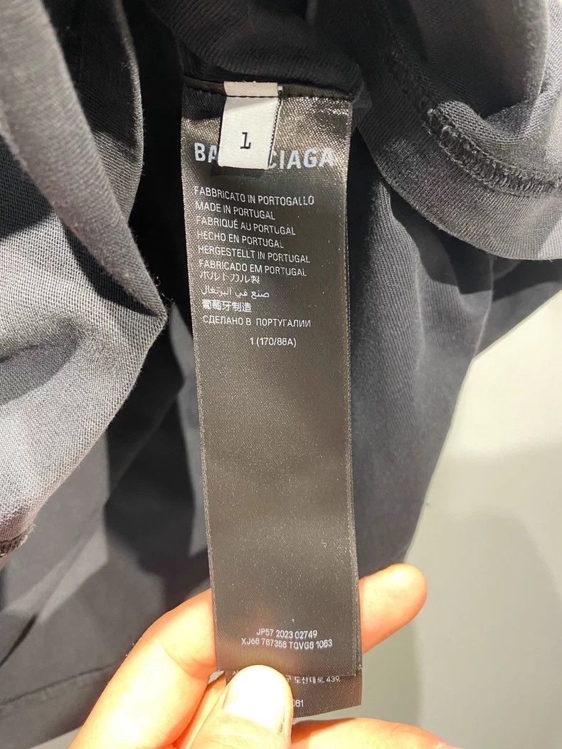 Balenciaga Balenciaga Black Band Reversible Short Sleeve T-Shirt Size US S / EU 44-46 / 1 - 4 Thumbnail