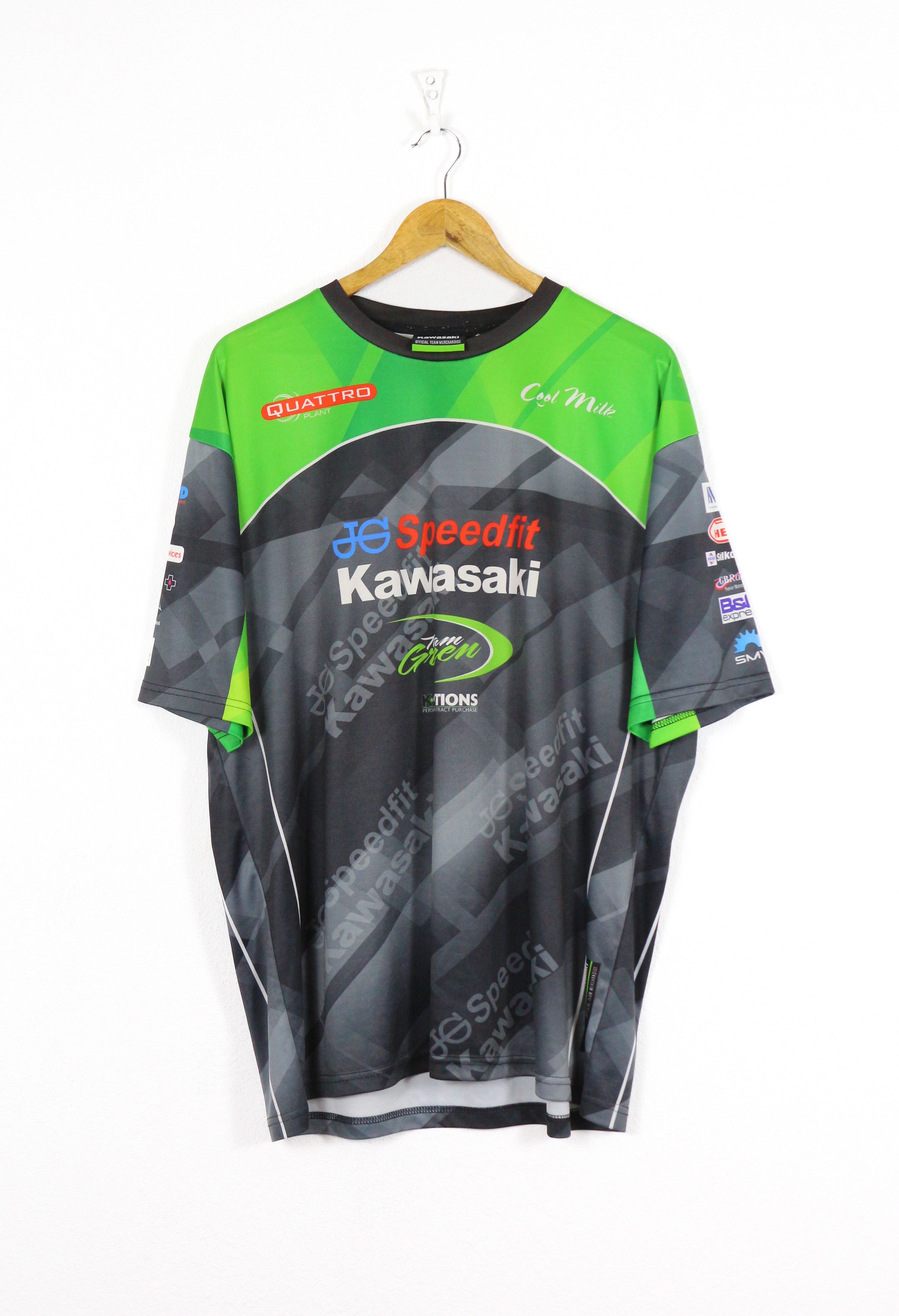 Japanese Brand Vintage Kawasaki Speedfit Racing Y2K 2000s Graphic Tee Y2K Size US XXL / EU 58 / 5 - 1 Thumbnail