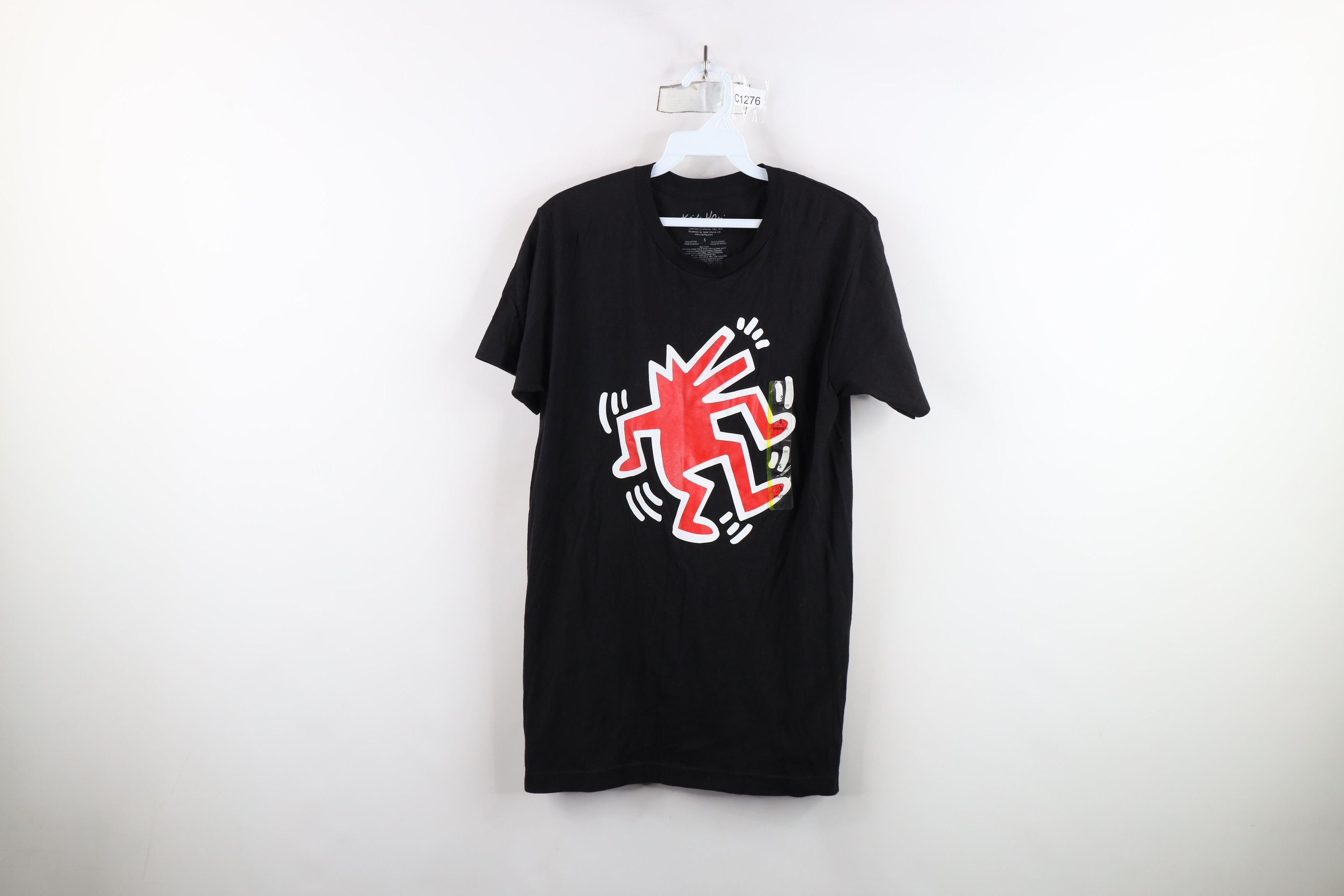 Vintage Deadstock Vintage Y2K Haring Art Barking Dog T-Shirt Black Size US S / EU 44-46 / 1 - 1 Thumbnail