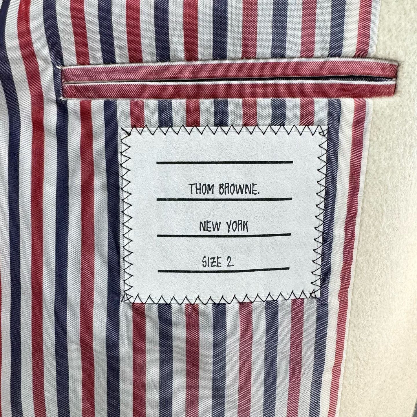 Thom Browne Thom Browne Wool Striped Shoulder Pad Overcoat Size US M / EU 48-50 / 2 - 6 Thumbnail
