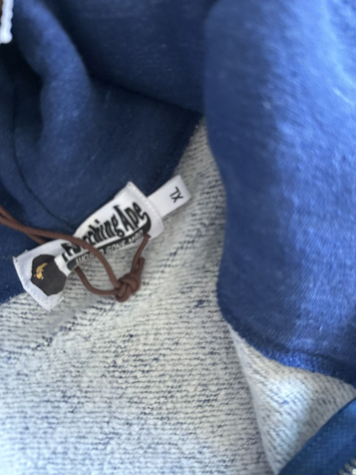Bape Bape Indigo Shark Full Zip Size US XL / EU 56 / 4 - 5 Thumbnail