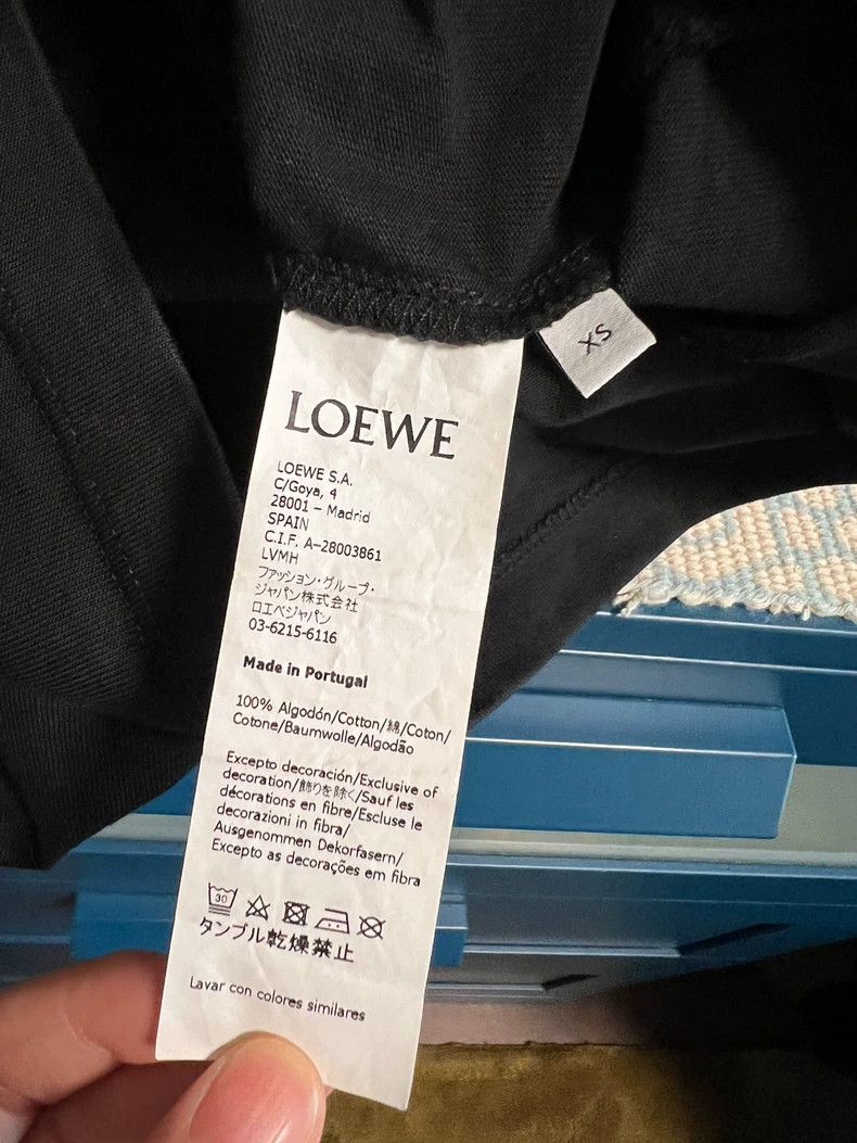 Loewe LOEWE Black embroidered logo short sleeve T-shirt Size XS / US 0-2 / IT 36-38 - 4 Thumbnail